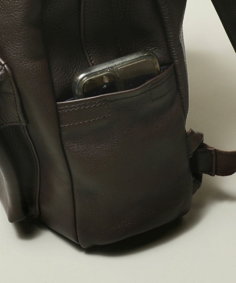 特典対象】リュック 本革 日本製 ヌメ革 シュリンクレザー バック