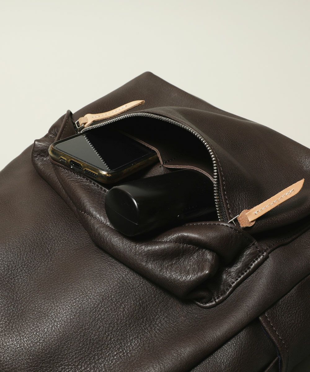 特典対象】リュック 本革 日本製 ヌメ革 シュリンクレザー バック