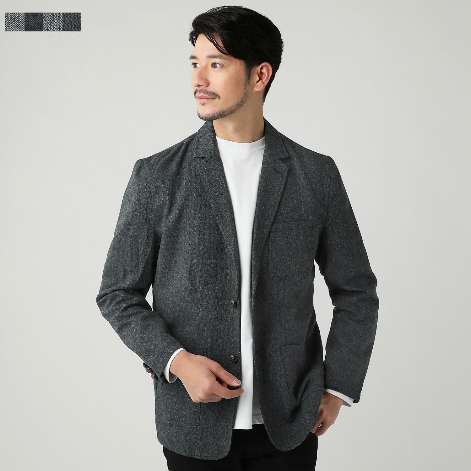 ヘリンボーンツイードテーラードジャケット | 【公式】SPU スプ公式