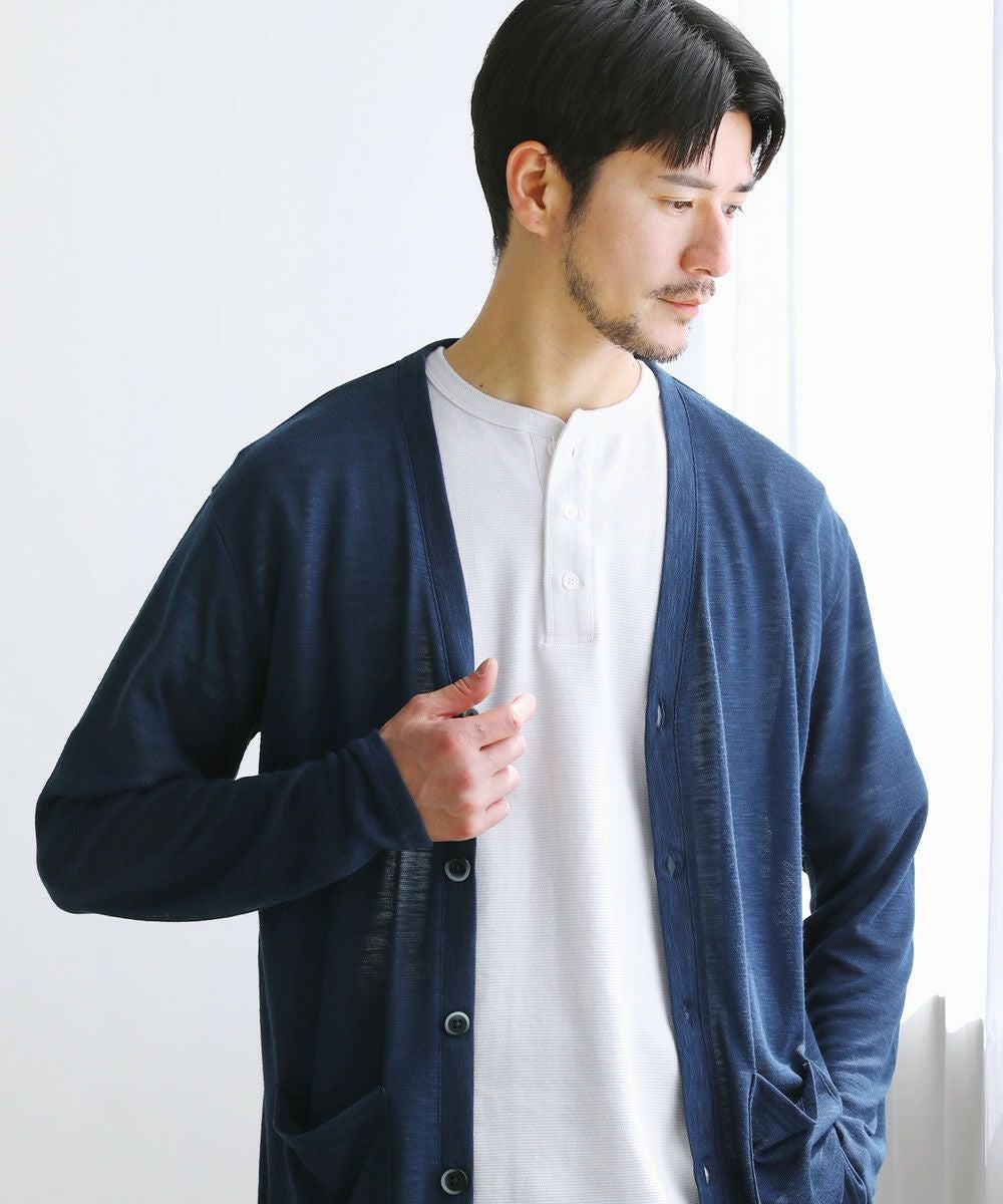 メール便対応】TRスラブ入りエアリーニットサマーカーディガン