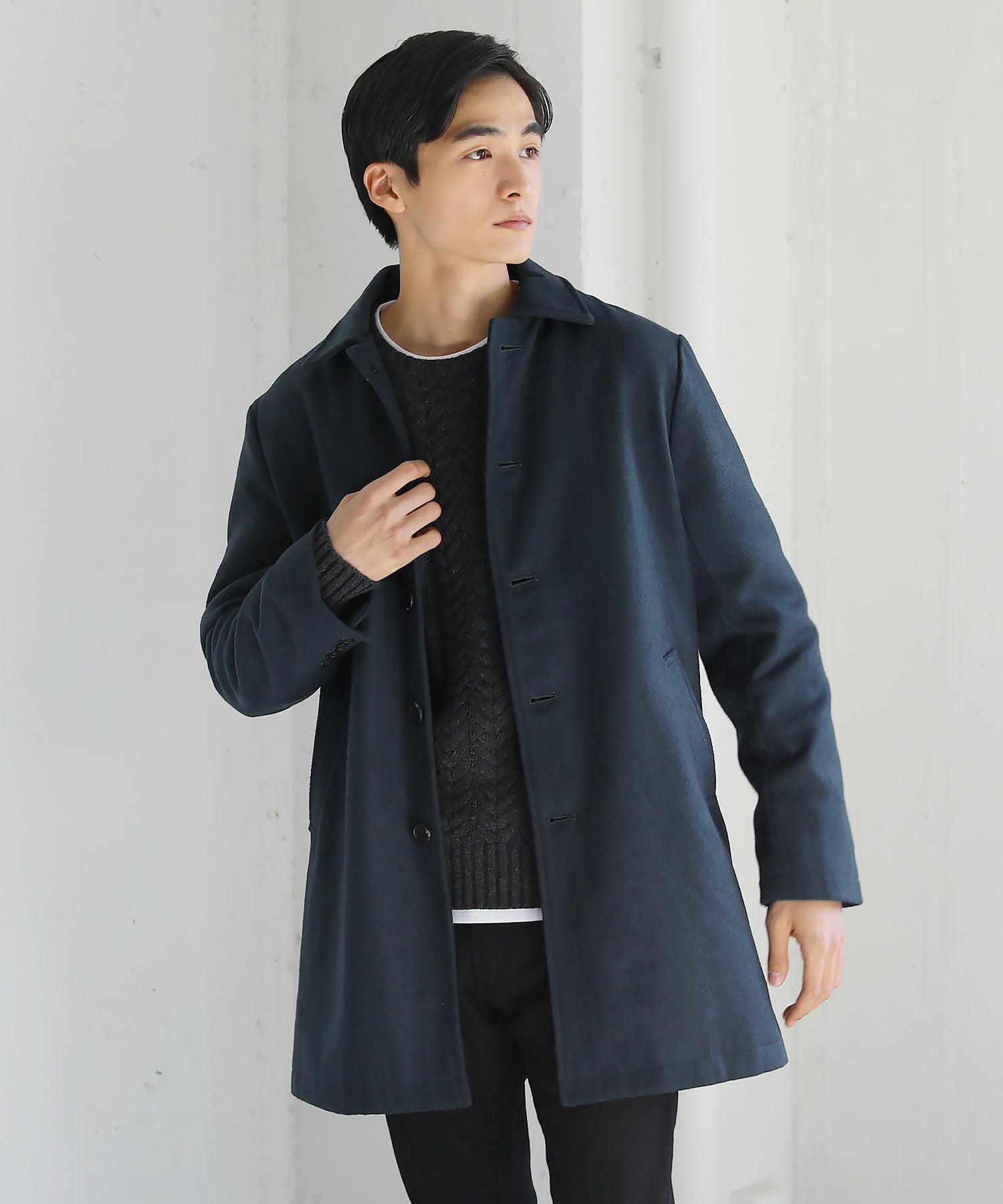 ウールメルトンステンカラー／チェスターカラーコート | 【公式】SPU