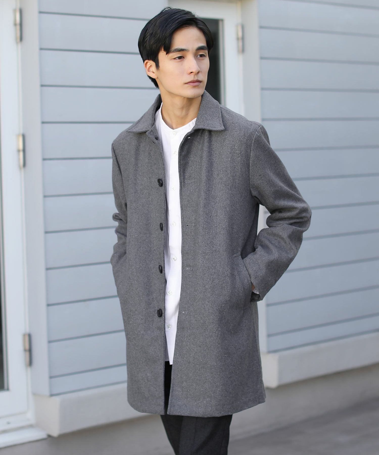 ウールメルトンステンカラー／チェスターカラーコート | 【公式】SPU