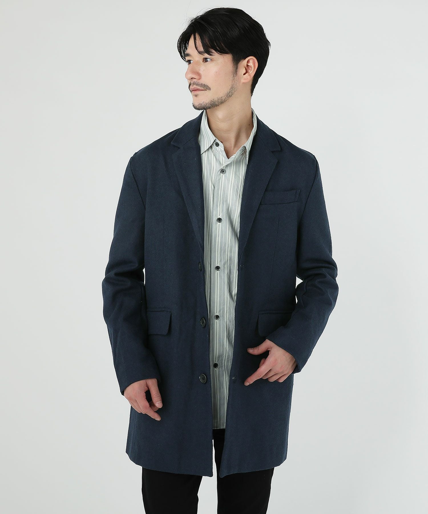 ウールメルトンステンカラー／チェスターカラーコート | 【公式】SPU