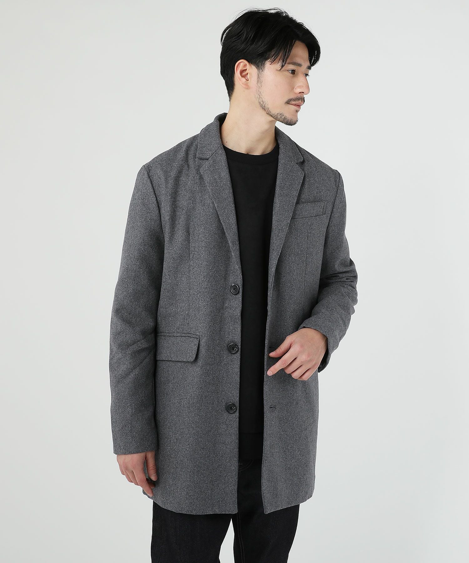 ウールメルトンステンカラー／チェスターカラーコート | 【公式】SPU
