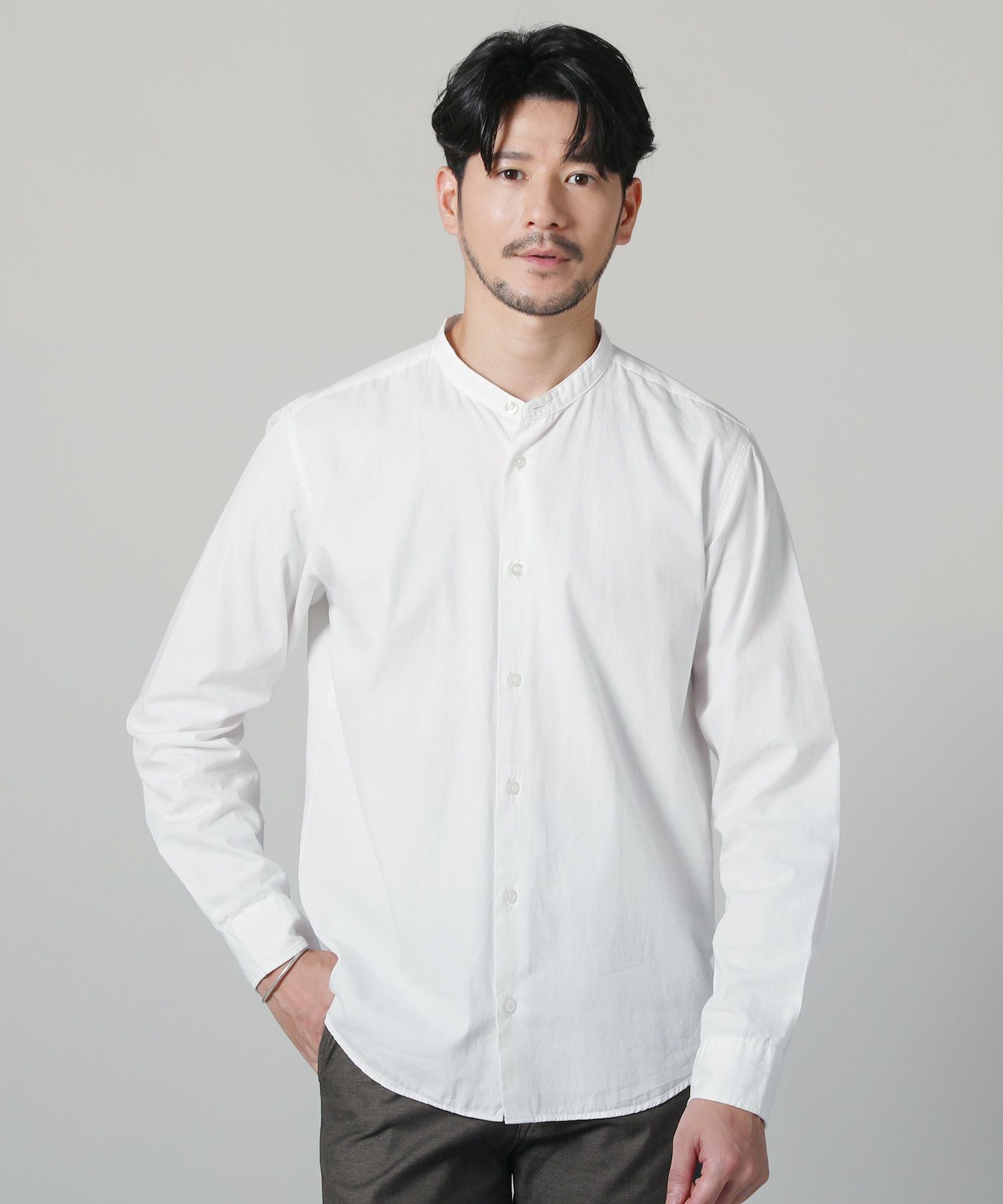 日本製ワンウォッシュブロードバンドカラー長袖シャツ | 【公式】SPU