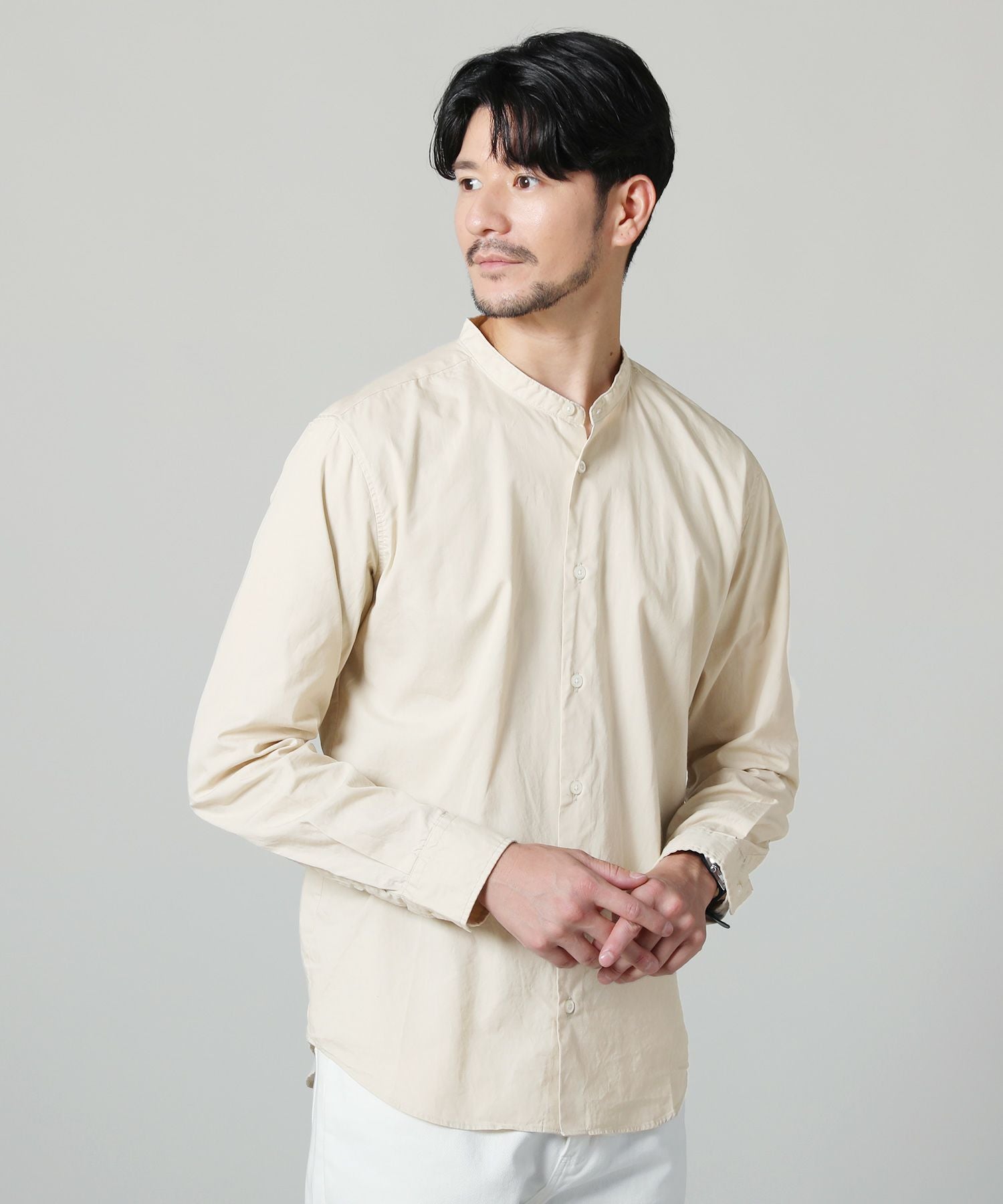 日本製ワンウォッシュブロードバンドカラー長袖シャツ | 【公式】SPU