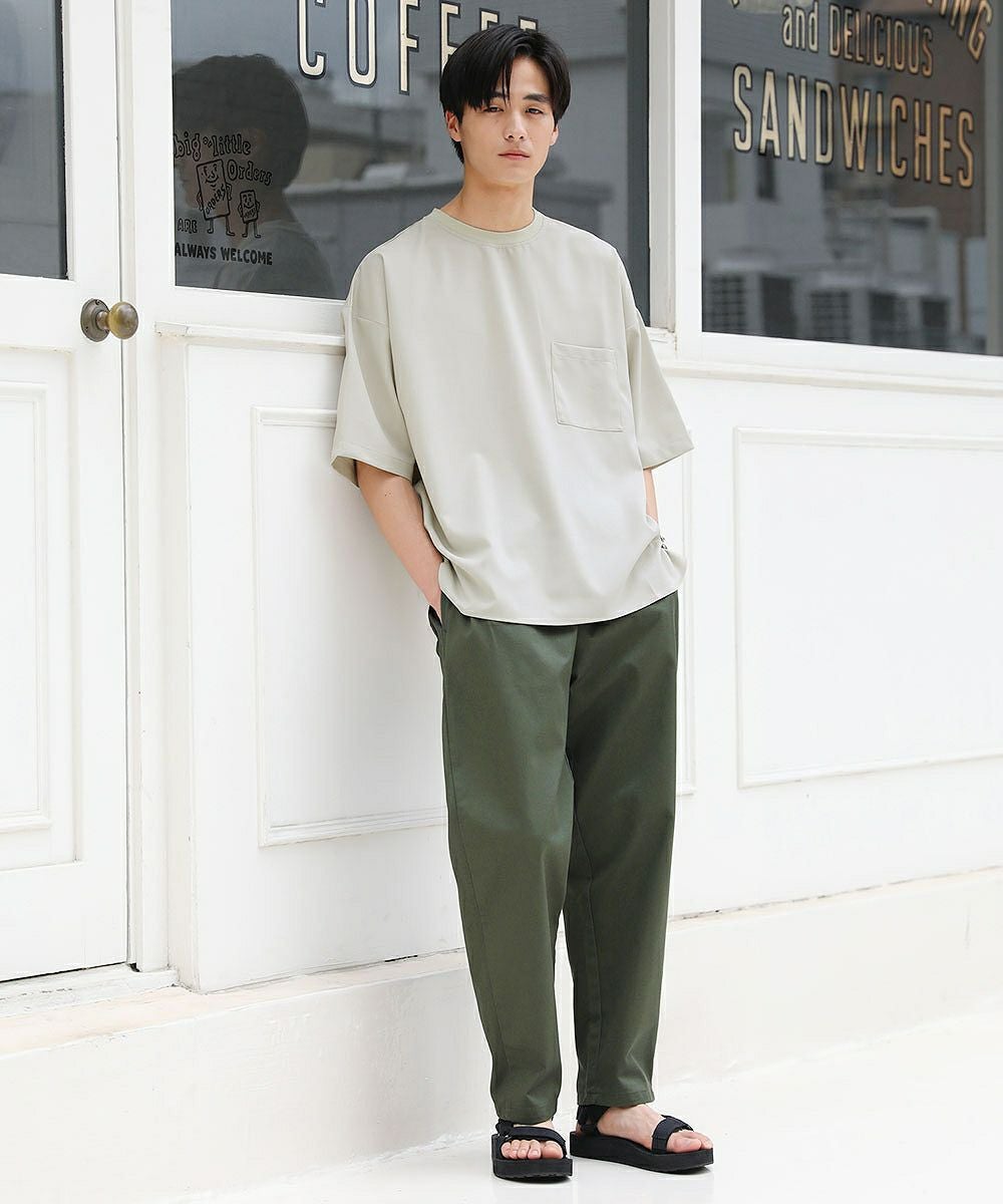 マルチファブリックシェフパンツ デニム コットンツイル テックリネン