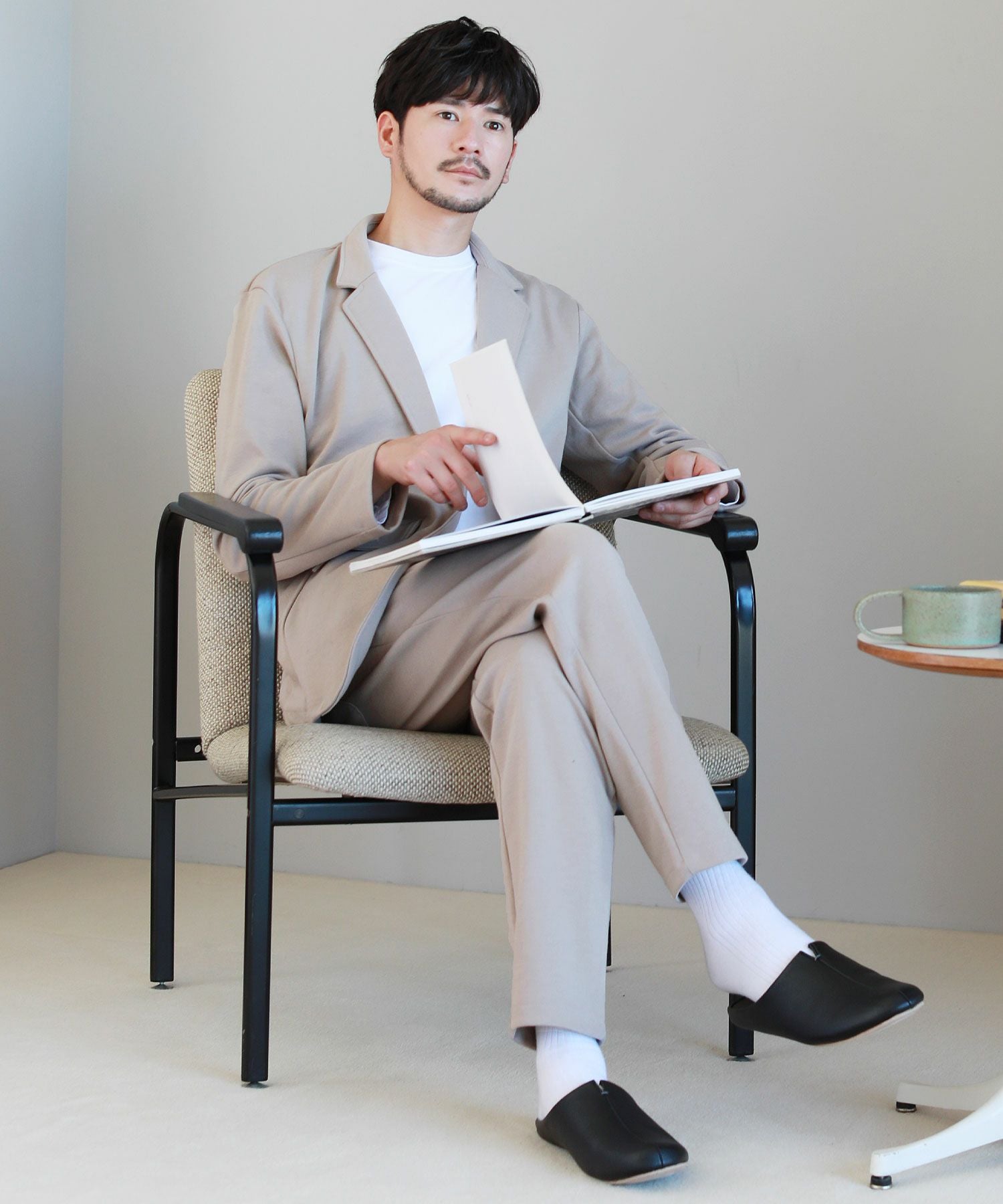 上下2点セット】TCダンボールストレッチ リラクシングセットアップ