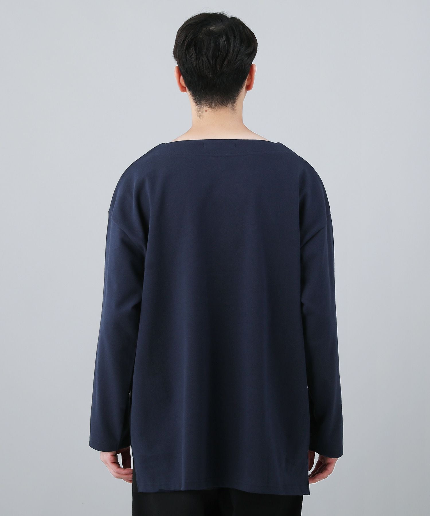 日本製10オンス(バスク天竺)フレンチボーダーボートネックBOX Tee