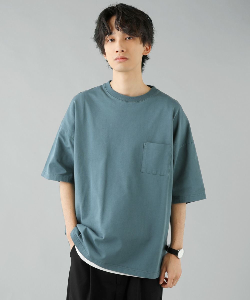 【グリーン】【シルケット天竺 】ドロップショルダー 半袖シャツ MVS天竺ドロップショルダー半袖Tシャツ | 【公式】SPU スプ公式通販