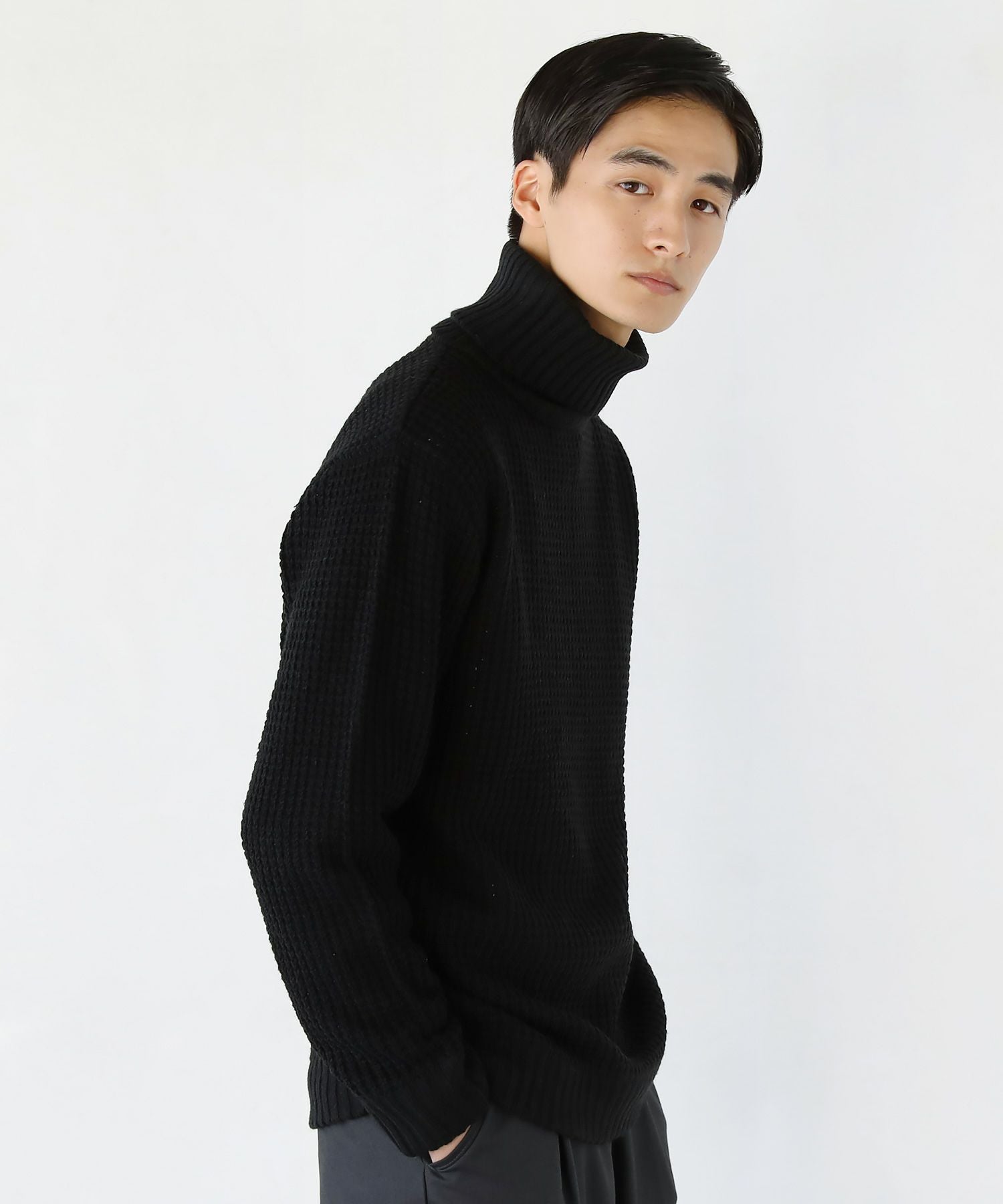 美品▲ Deuxieme Classe//ワッフル編みタートルネック▲ブラック 楽天市場】ワッフルプルオーバー / JEMORGAN (ジェーイーモーガン