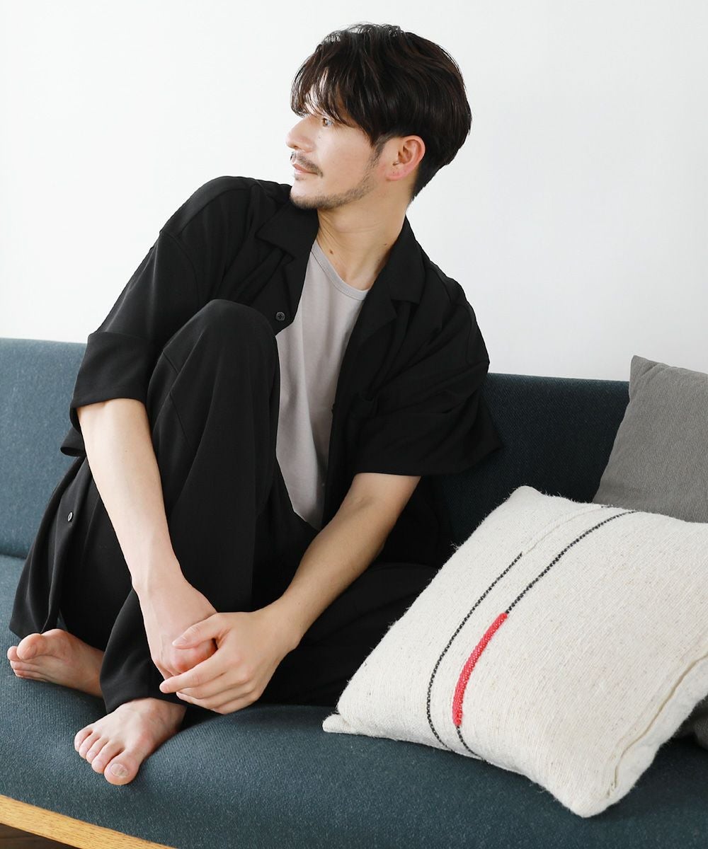 3点セットアイテム】オープンカラー半袖シャツ/タンクトップ/ワイド