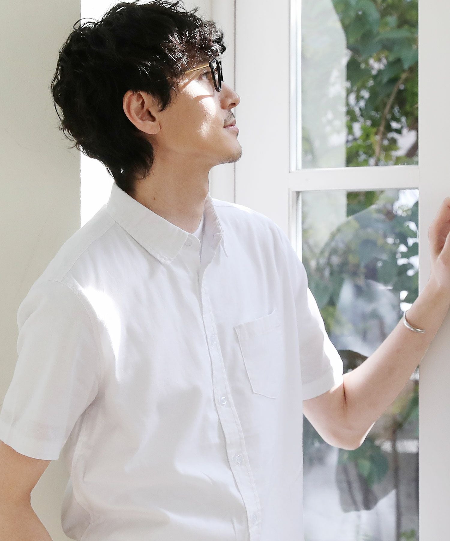 先染め綿麻ストレッチレギュラーカラー半袖シャツ | 【公式】SPU スプ