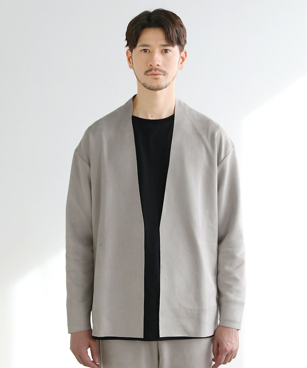 ピーチスキンポンチ/杢ポンチ ノーカラーカーディガン＆テーパード