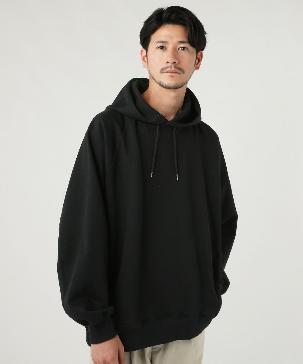 日本製16オンスハードコンパクトヘビー裏毛ラグランガゼットプル