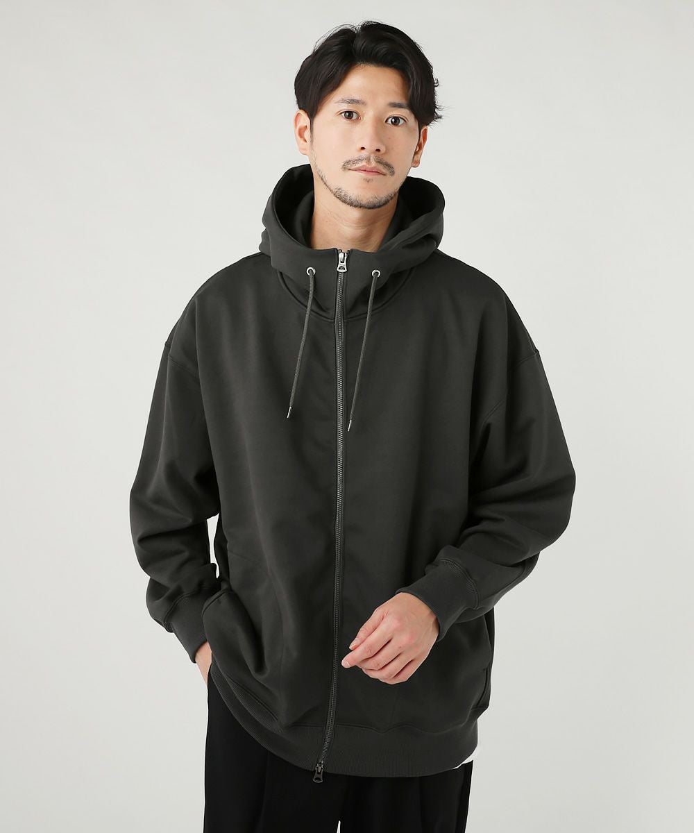 日本製16オンス ハードコンパクトヘビー裏毛 スタンドフードZIP