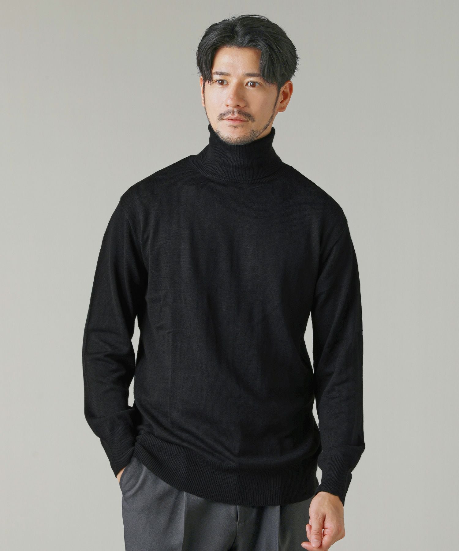 12Gシープカシミアタッチ天竺タートルネックニット | 【公式】SPU スプ