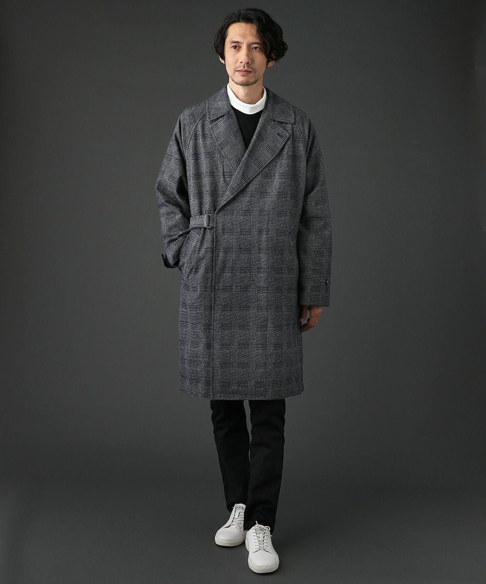 未使用 アルチザン タイロッケンコート カシミヤ ヘリンボーン グレー