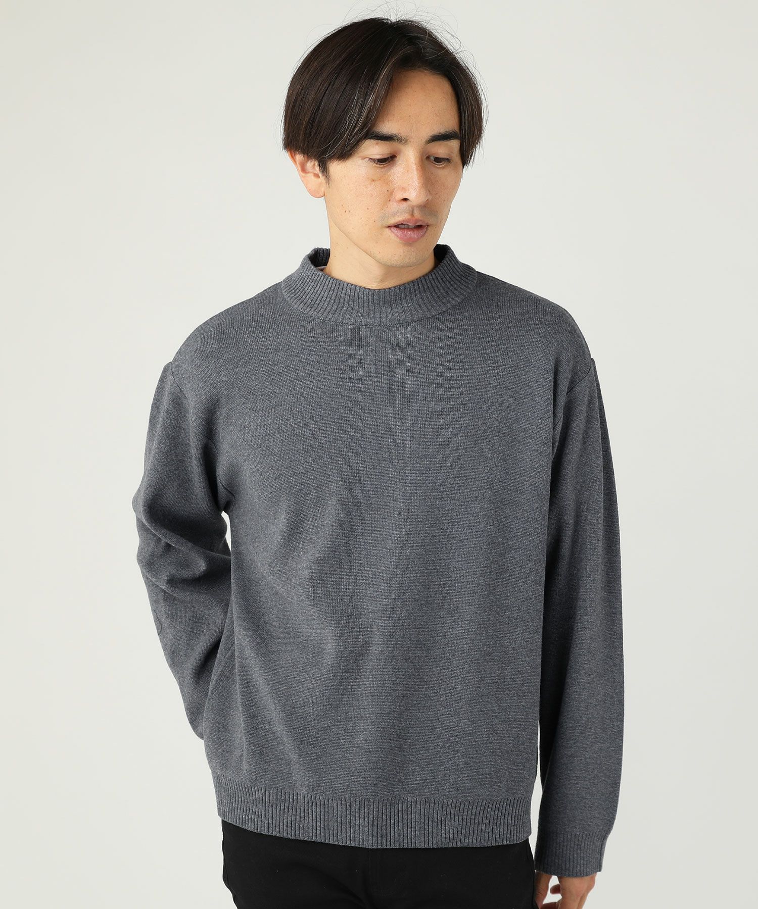 ミラノリブモックネックニット | 【公式】SPU スプ公式通販｜メンズ
