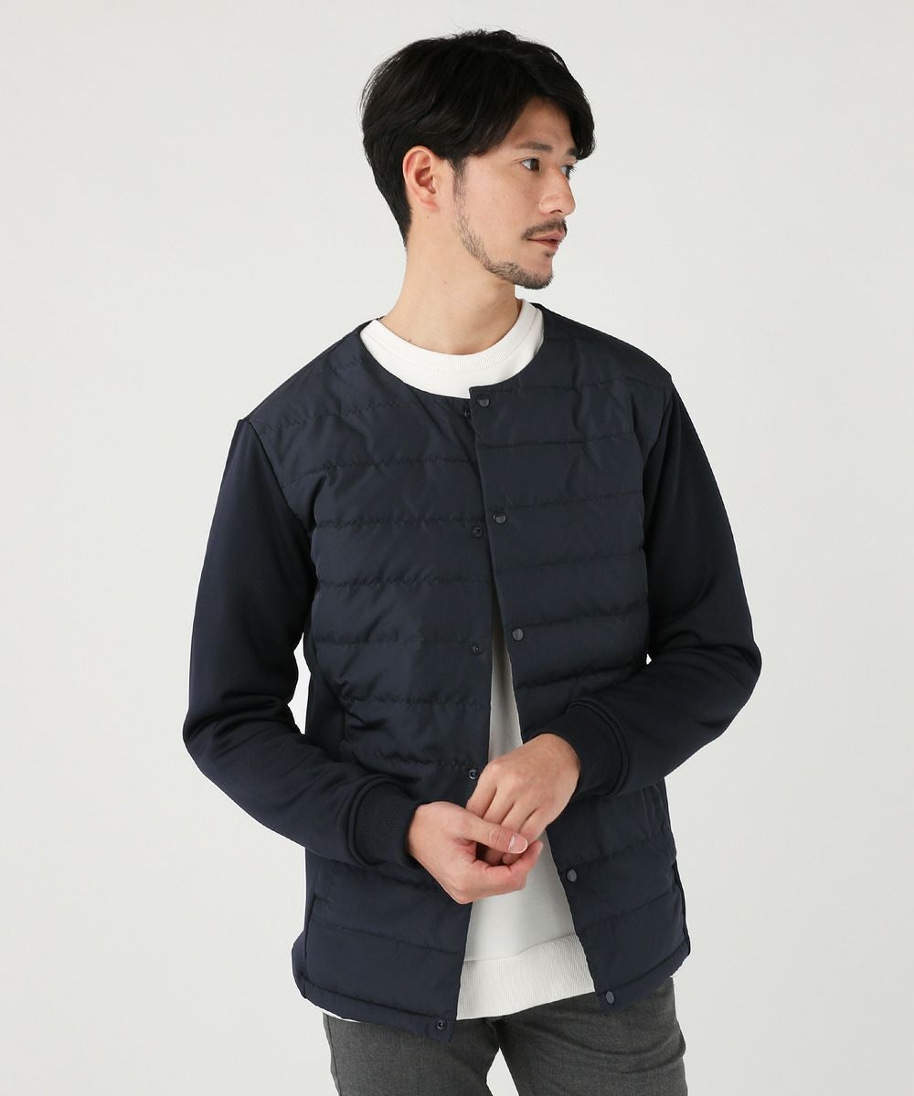 【早い者勝ち】UNIVERSAL PRODUCTS インナーダウン セットアップ対応】 ダウンフェザー切替ノーカラーインナーダウン