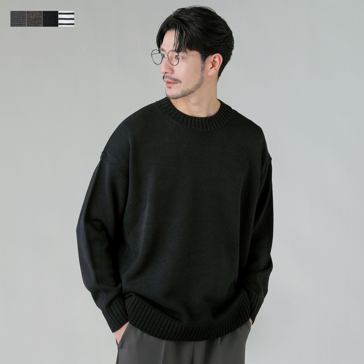 ホワイトセーター サイズ4 定価59400円　お値下げ対応 洗える】カシミヤブレンド ハイネック ニット （ニット・セーター）｜S