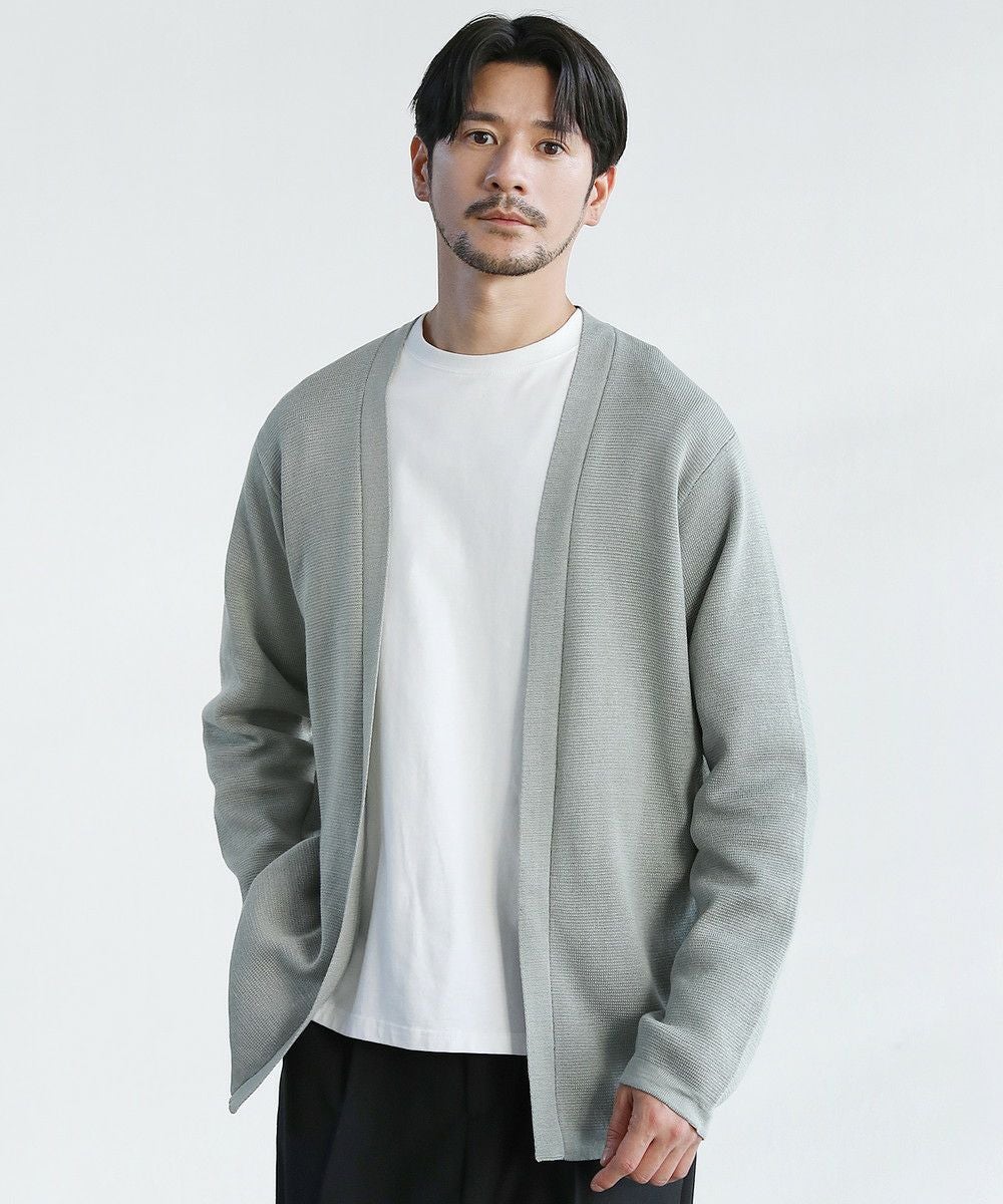 センソユニコ慈雨グレー系パッチワーク柄長袖カーディガン カーディガン | Sensounico ONLINE STORE