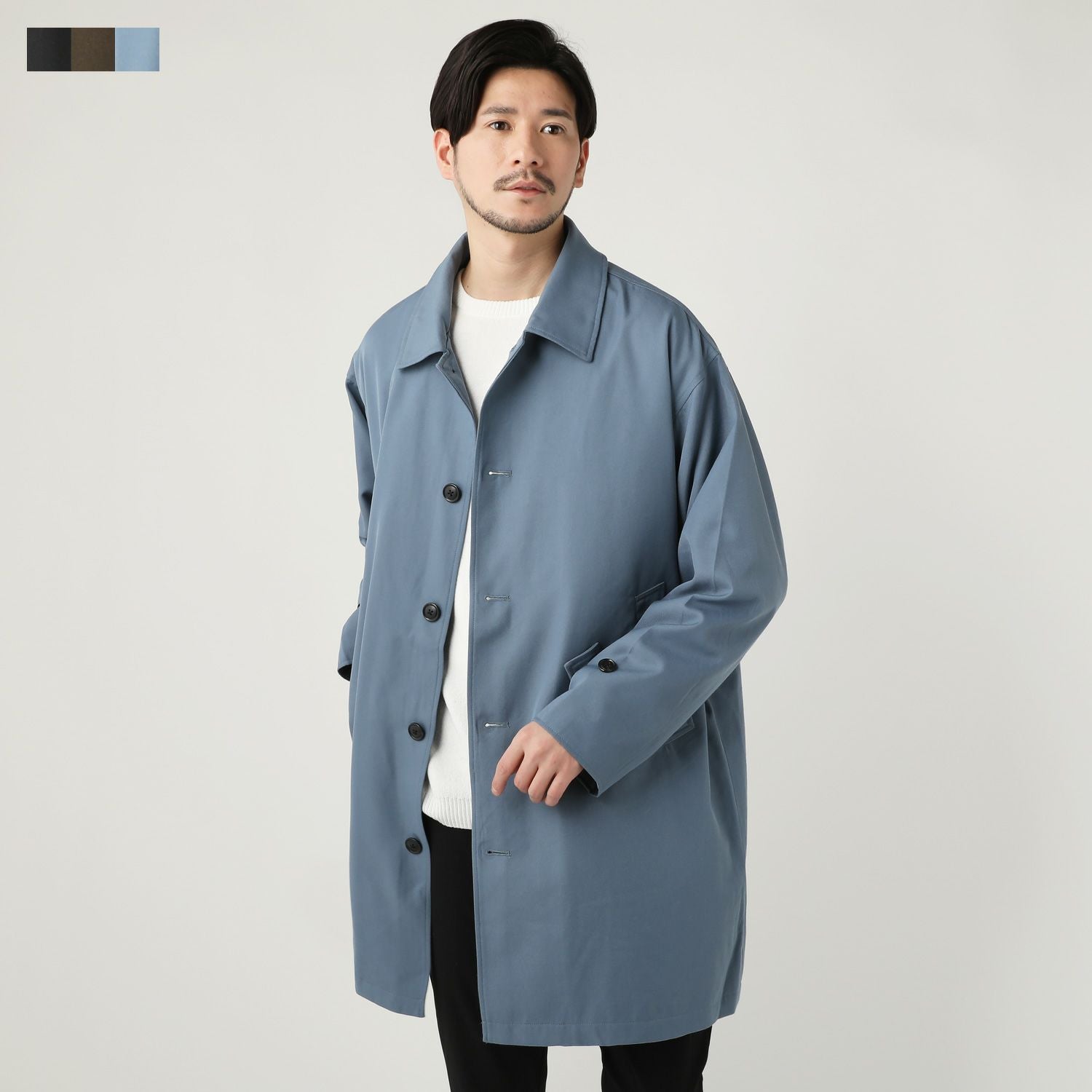 M*S様 RRL三ツ星タグ　ステンカラーコート ブラックLサイズ green label relaxing（グリーンレーベルリラクシング）の「SENTDALE