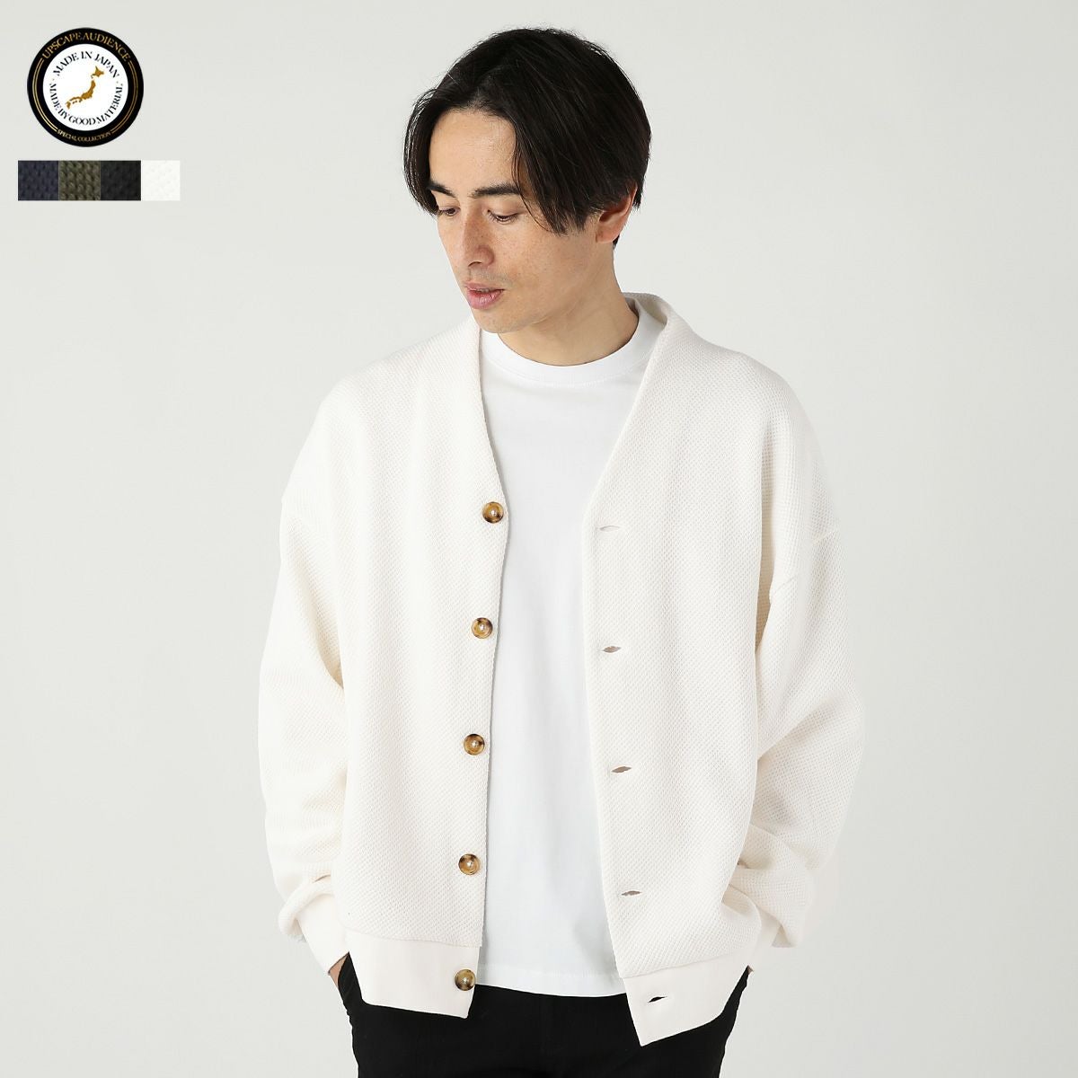 日本製ローゲージストレッチ カノコダブルフェイス15オンス