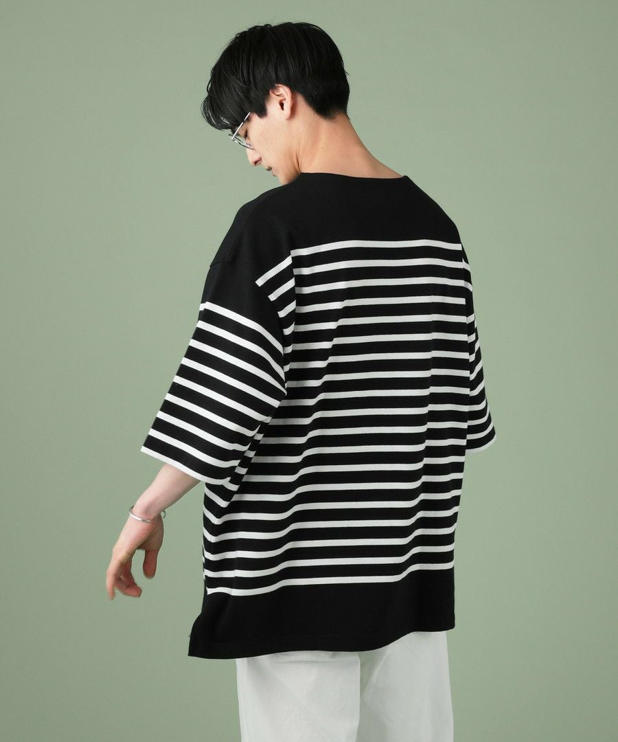 パネルボーダーオーバーサイズバスクTシャツ | 【公式】SPU スプ公式