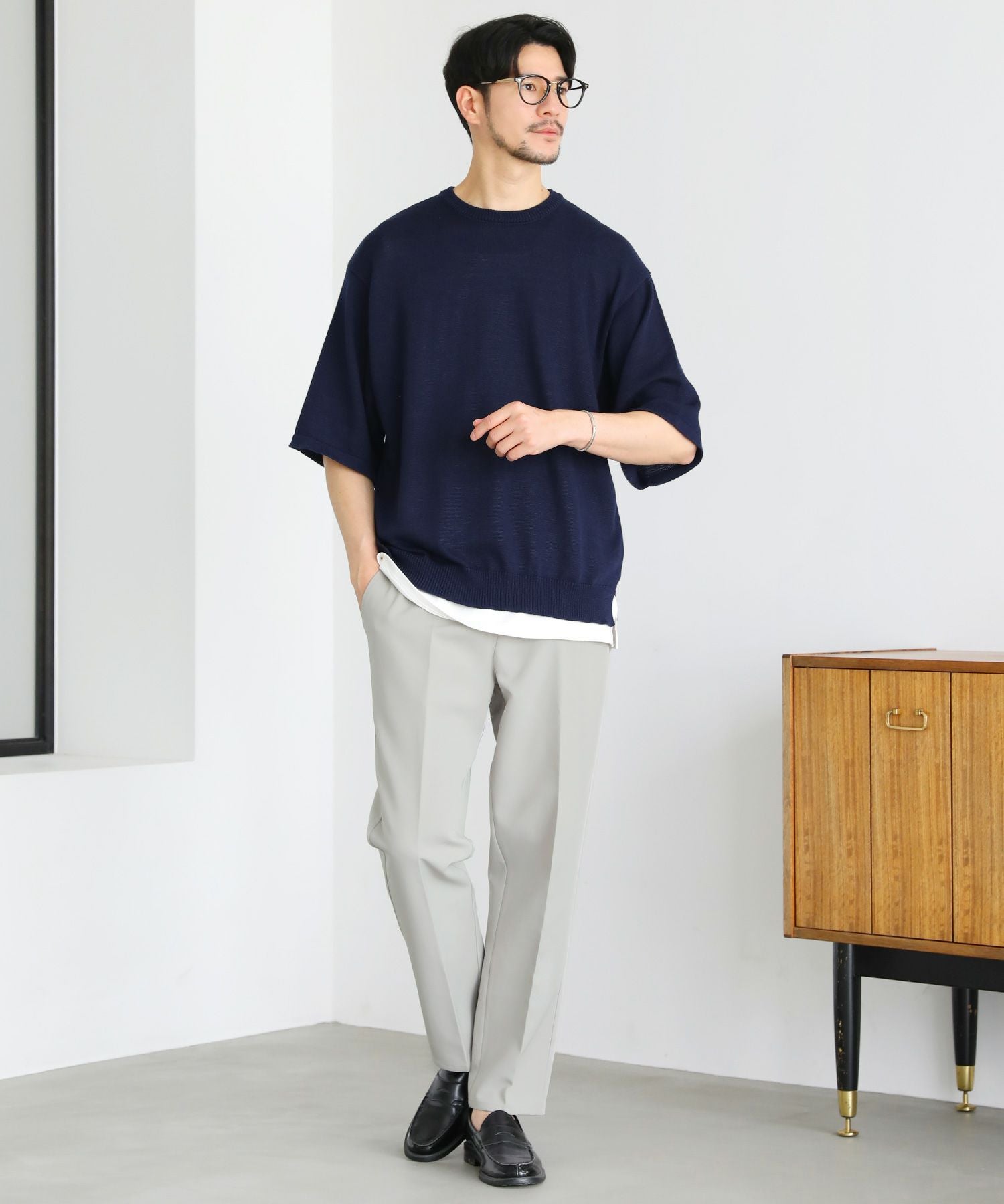 接触冷感ウォッシャブルハーフスリーブサマーニット | 【公式】SPU