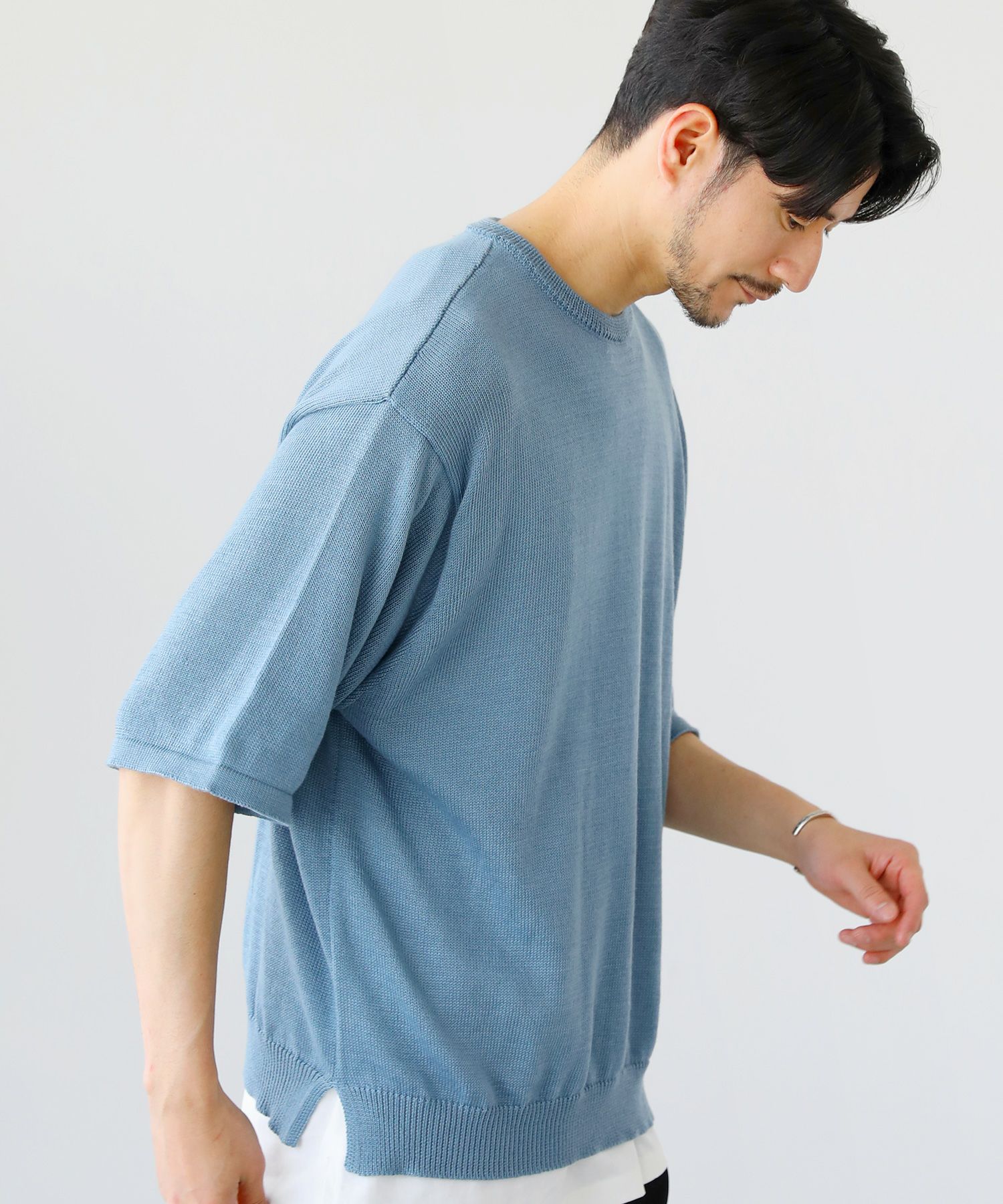 接触冷感ウォッシャブルハーフスリーブサマーニット | 【公式】SPU