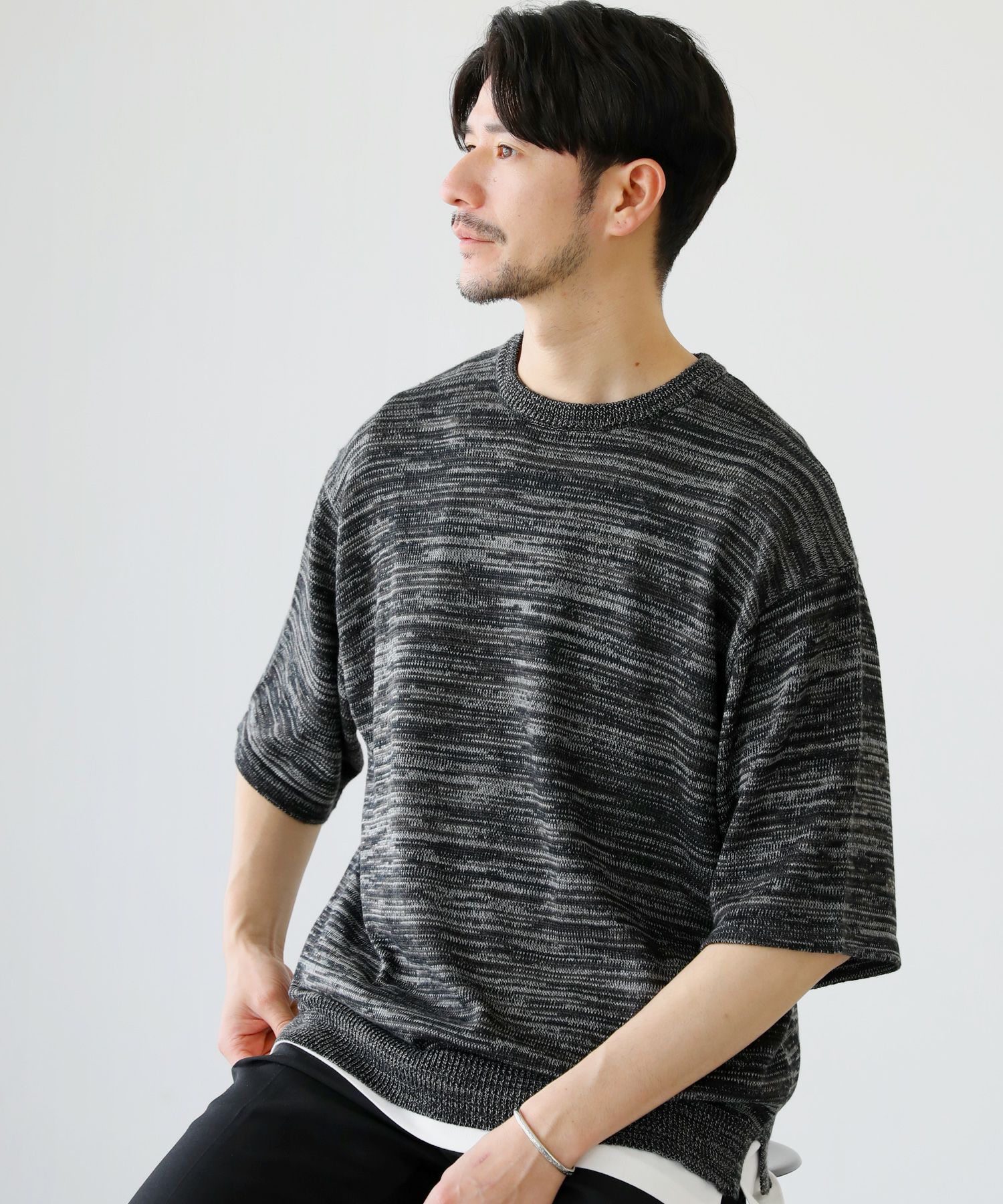 接触冷感ウォッシャブルハーフスリーブサマーニット | 【公式】SPU