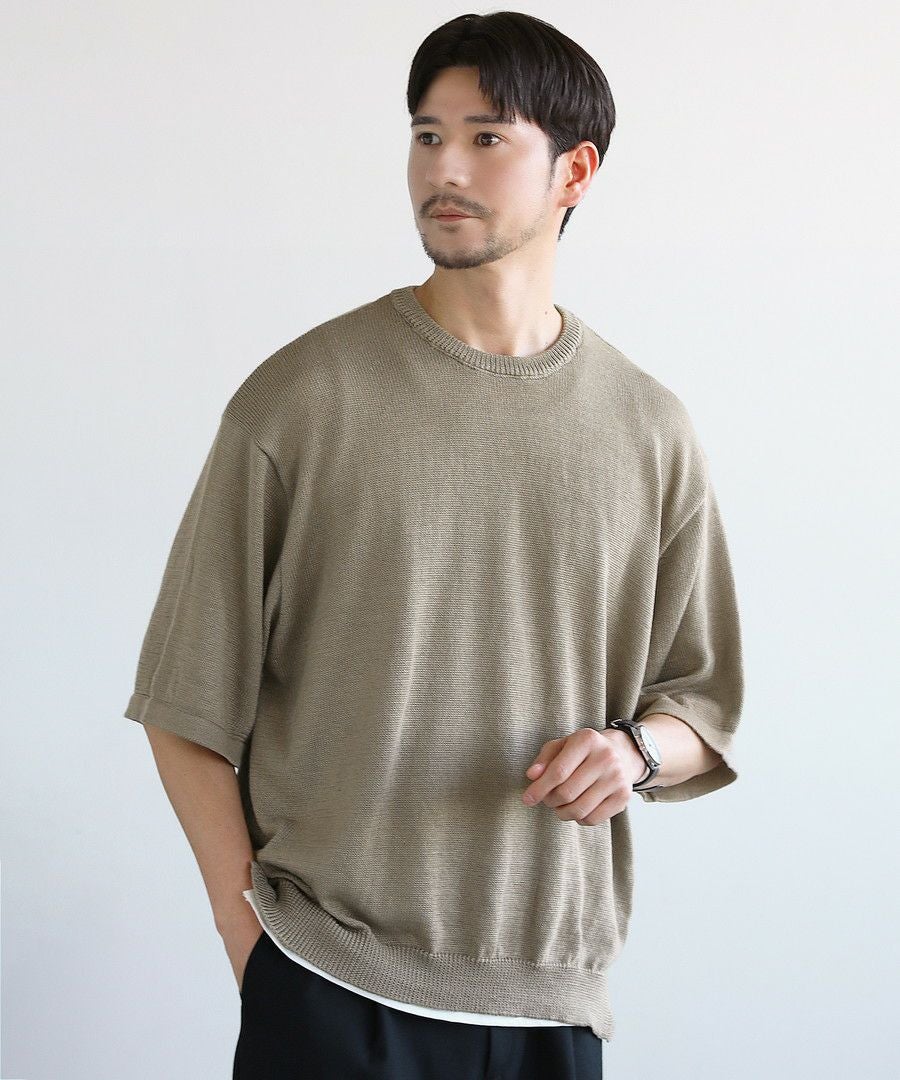 接触冷感ウォッシャブルハーフスリーブサマーニット | 【公式】SPU