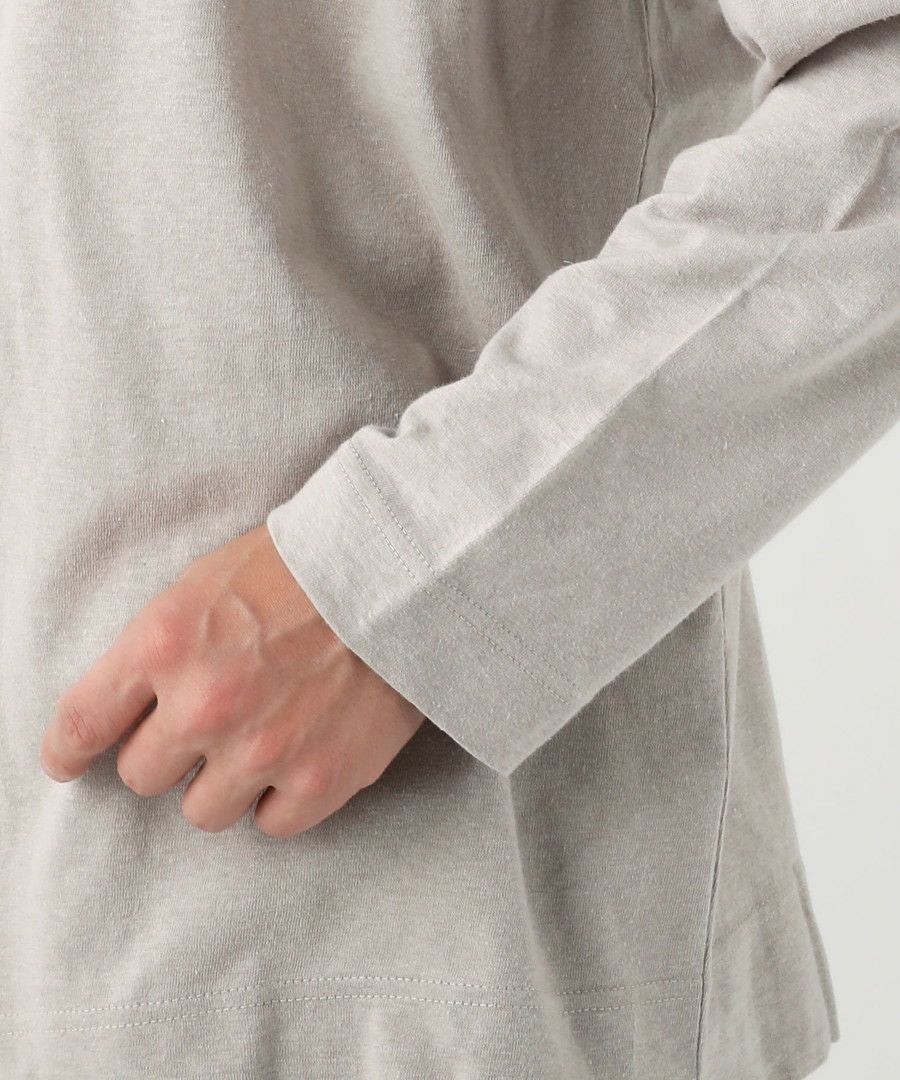 日本製PREMIERE LINEN(プレミアリネン)コットン天竺 Vネック
