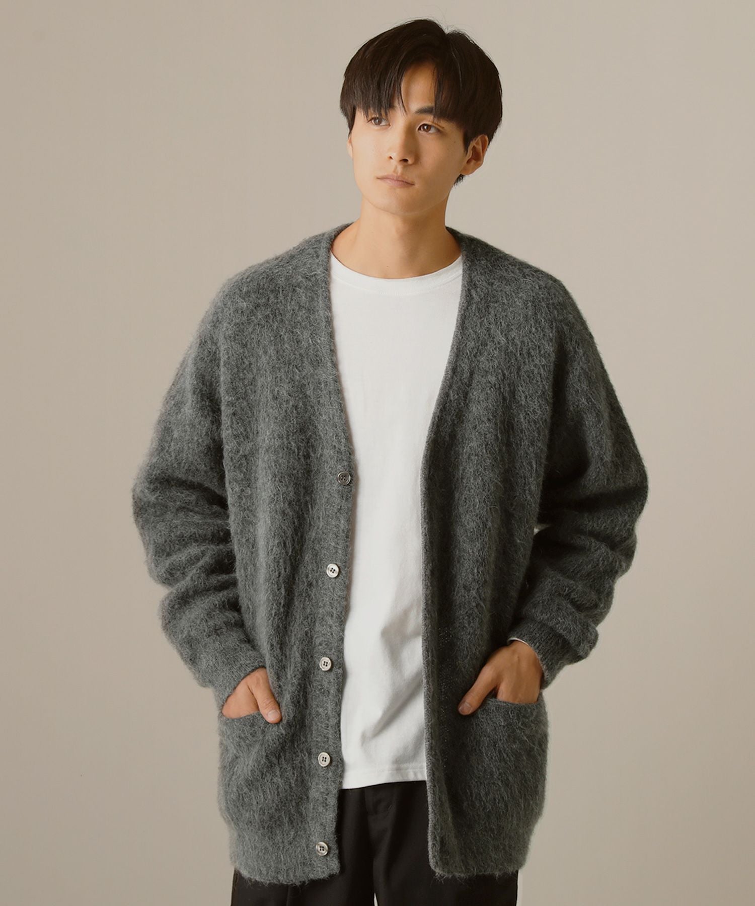 シャギーモヘア長袖カーディガン | 【公式】SPU スプ公式通販｜メンズ