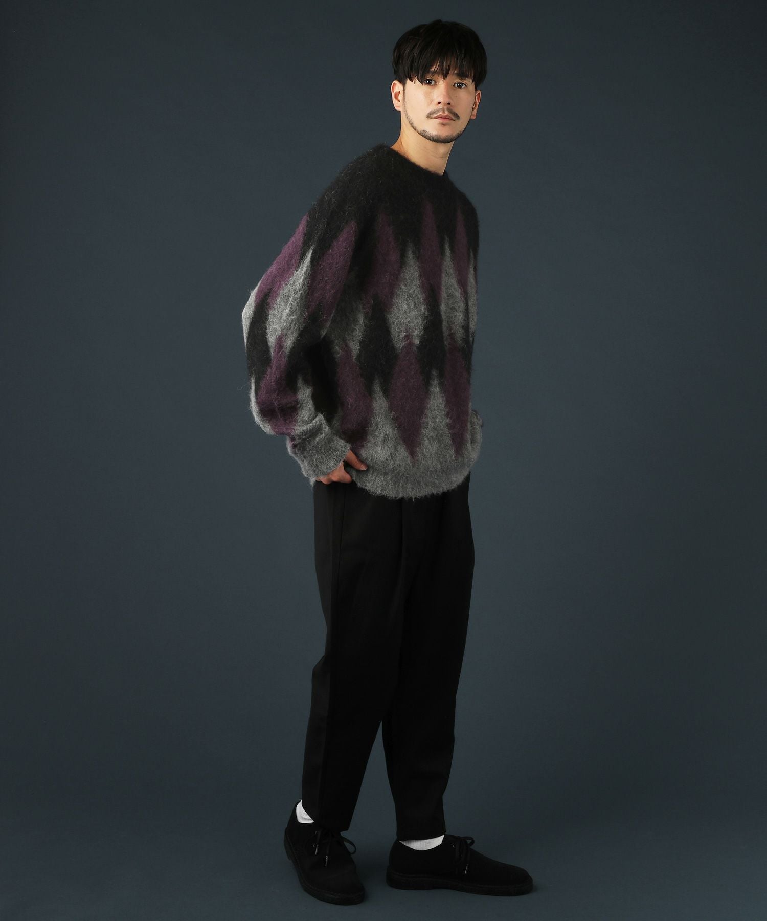 アーガイル柄シャギーモヘアニットー | 【公式】SPU スプ公式通販