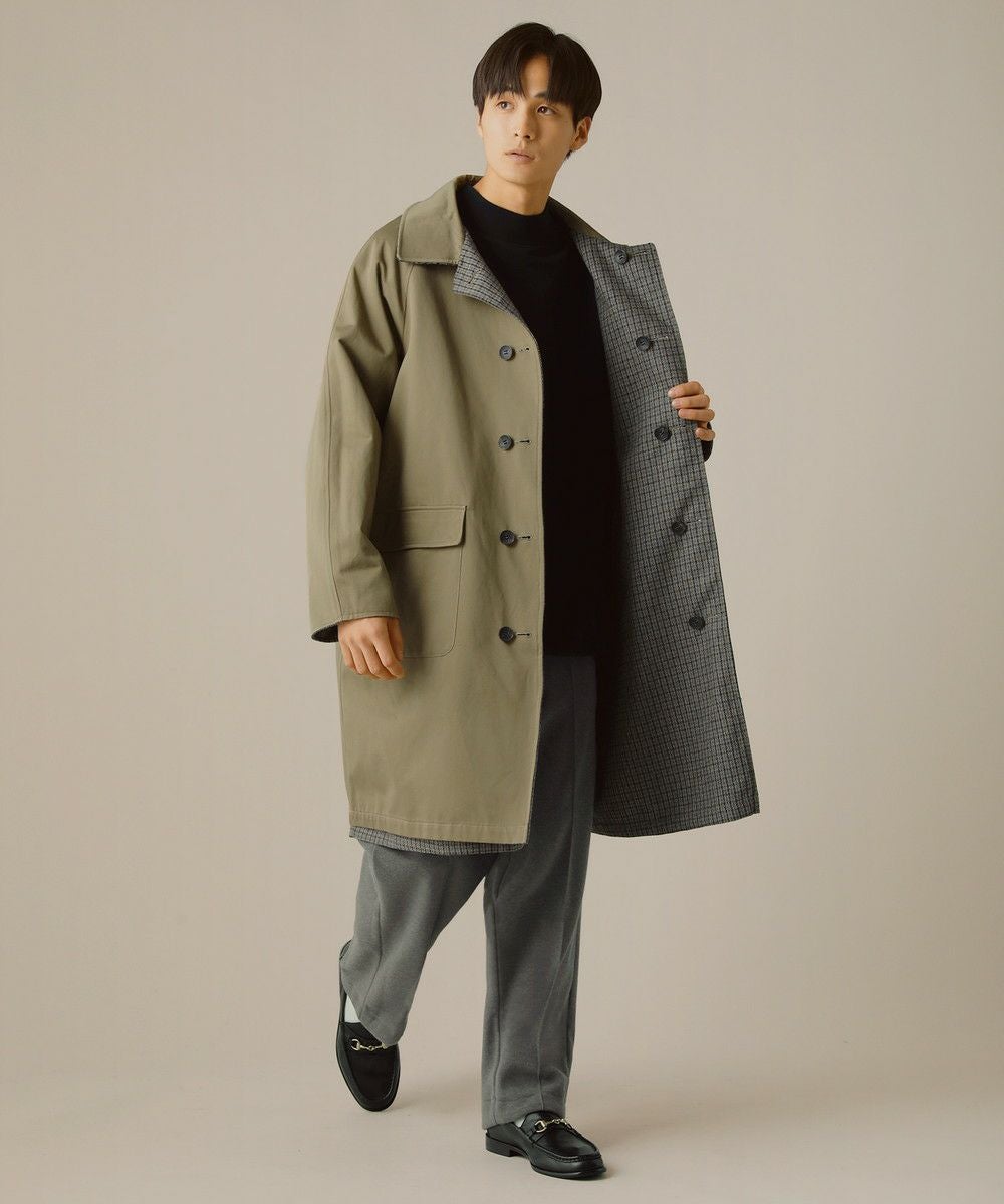 クラシックチェックリバーシブルバルカラーコート | 【公式】SPU スプ