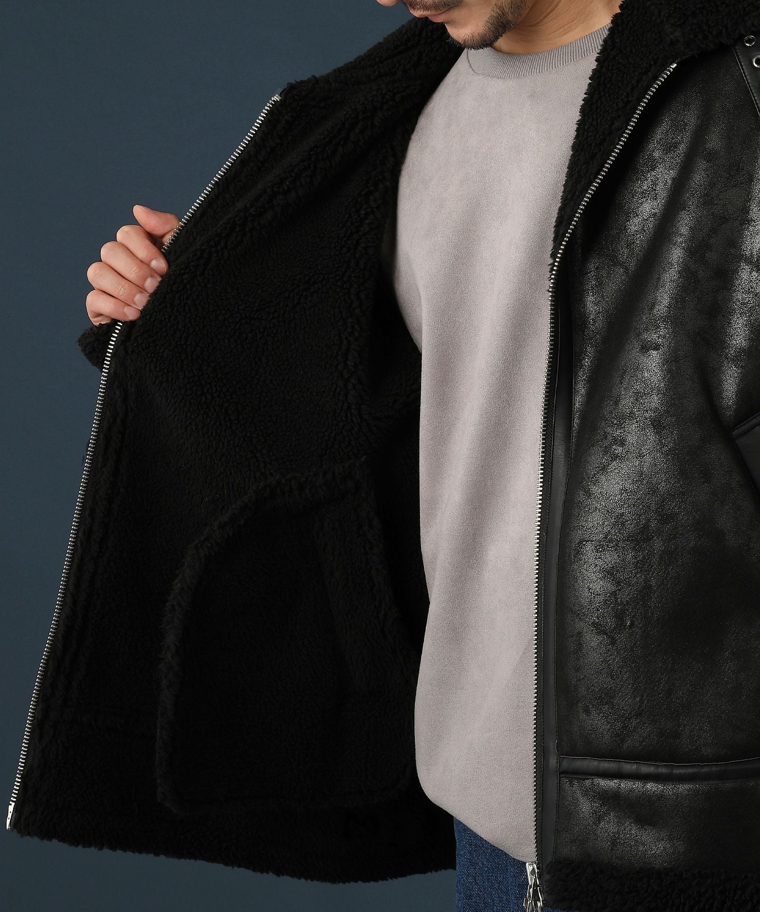 シンセティックレザームートンB3フライトジャケット | 【公式】SPU