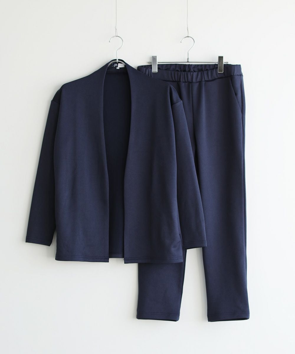 ハイストレッチリラクシングノーカラージャケット＆イージーテーパード