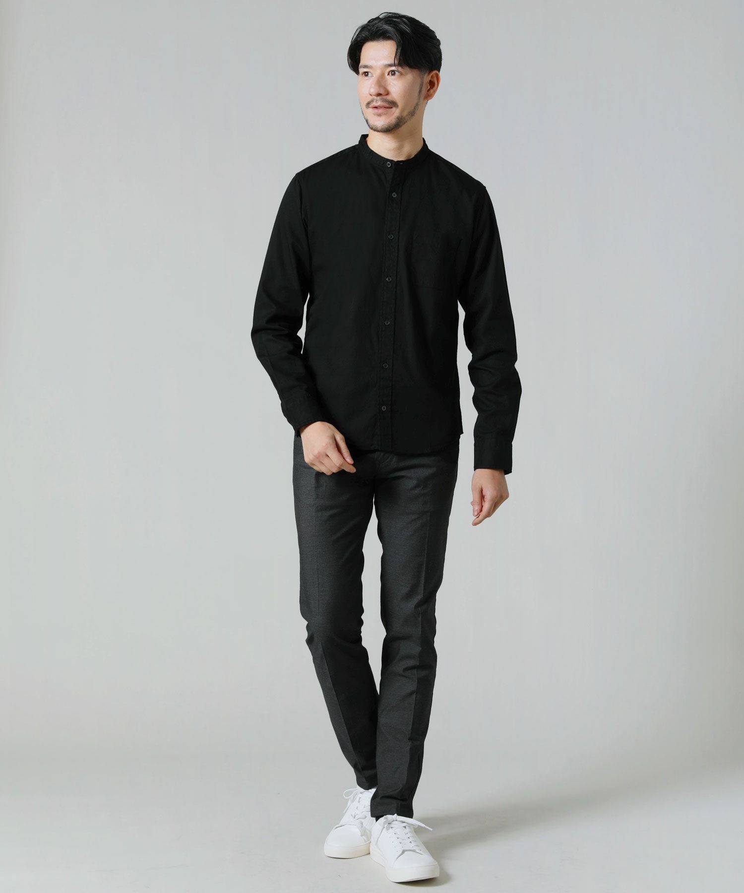 日本製オックスバンドカラー長袖シャツ | 【公式】SPU スプ公式通販