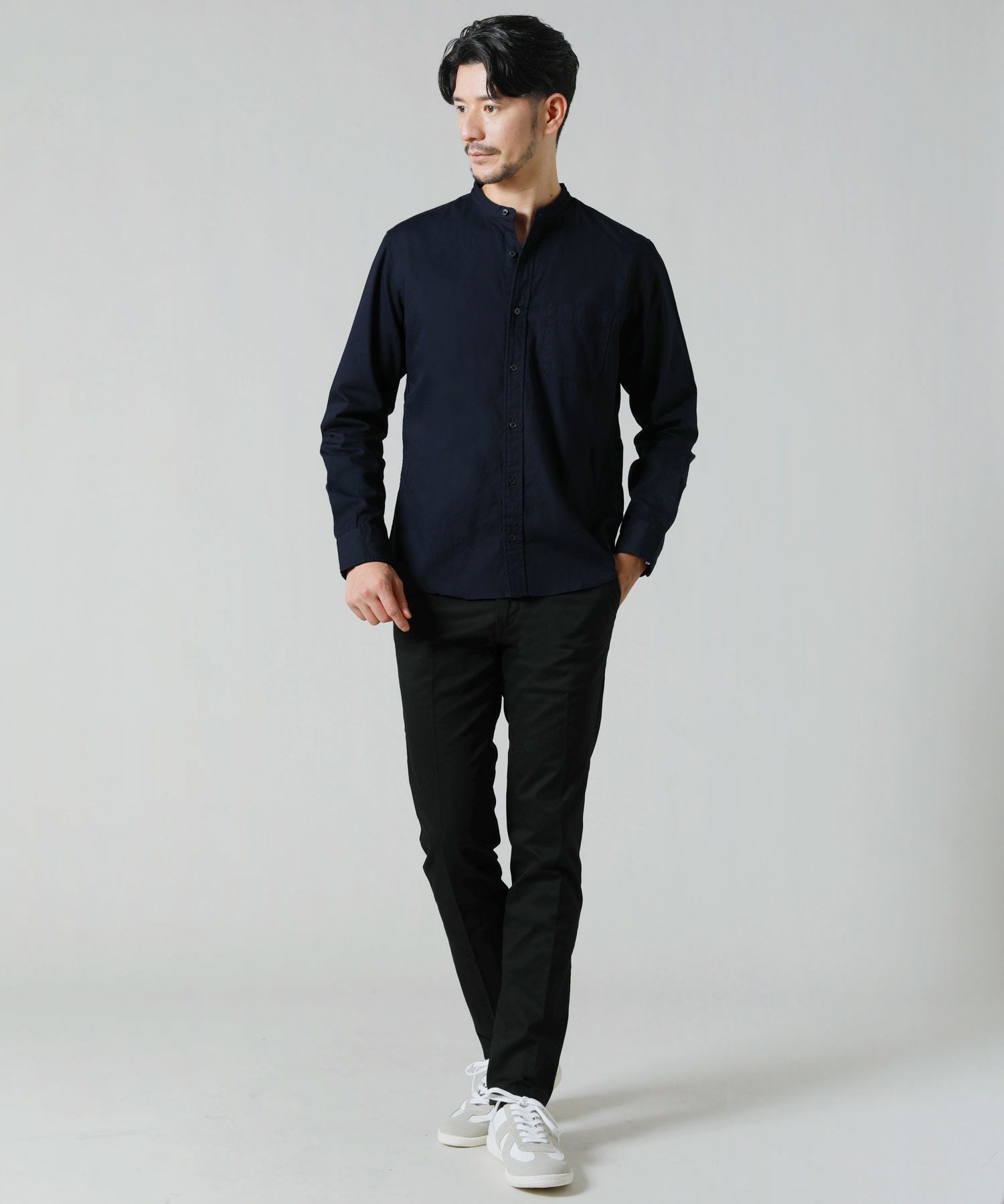 日本製オックスバンドカラー長袖シャツ | 【公式】SPU スプ公式通販