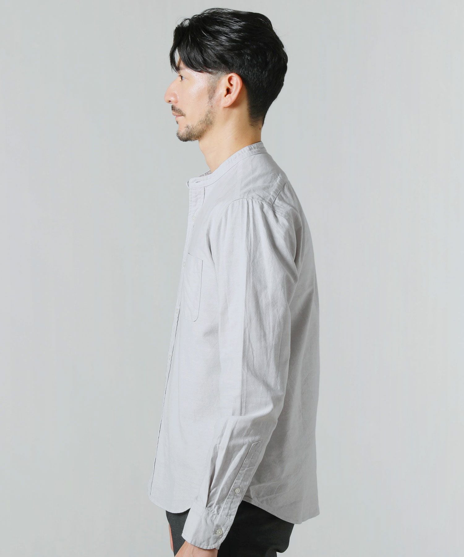 日本製オックスバンドカラー長袖シャツ | 【公式】SPU スプ公式通販