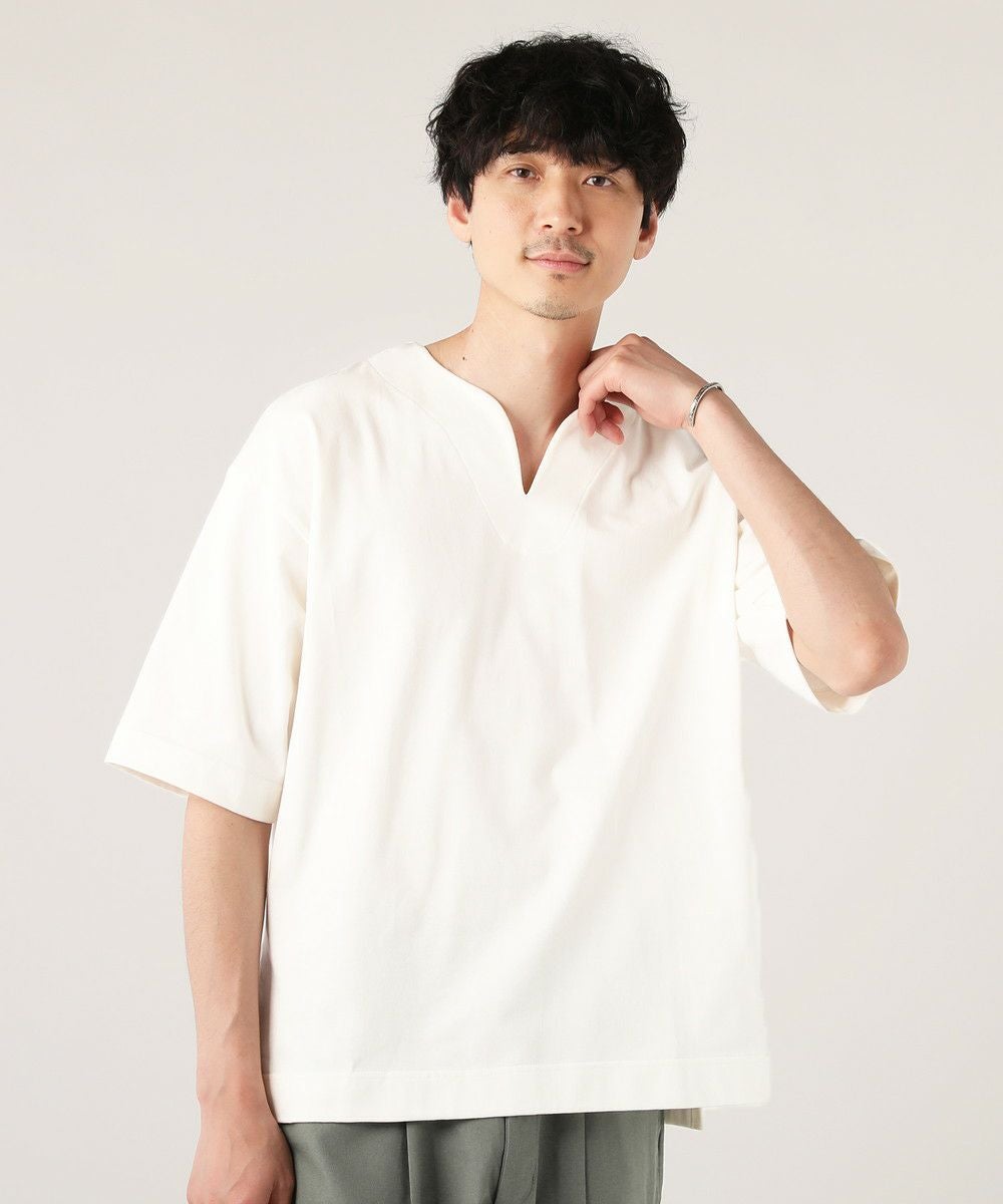 日本製VORTEX 8オンス(MVS天竺) キーネック ハーフスリーブTシャツ
