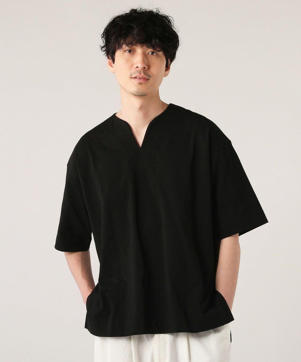 日本製VORTEX 8オンス(MVS天竺) キーネック ハーフスリーブTシャツ