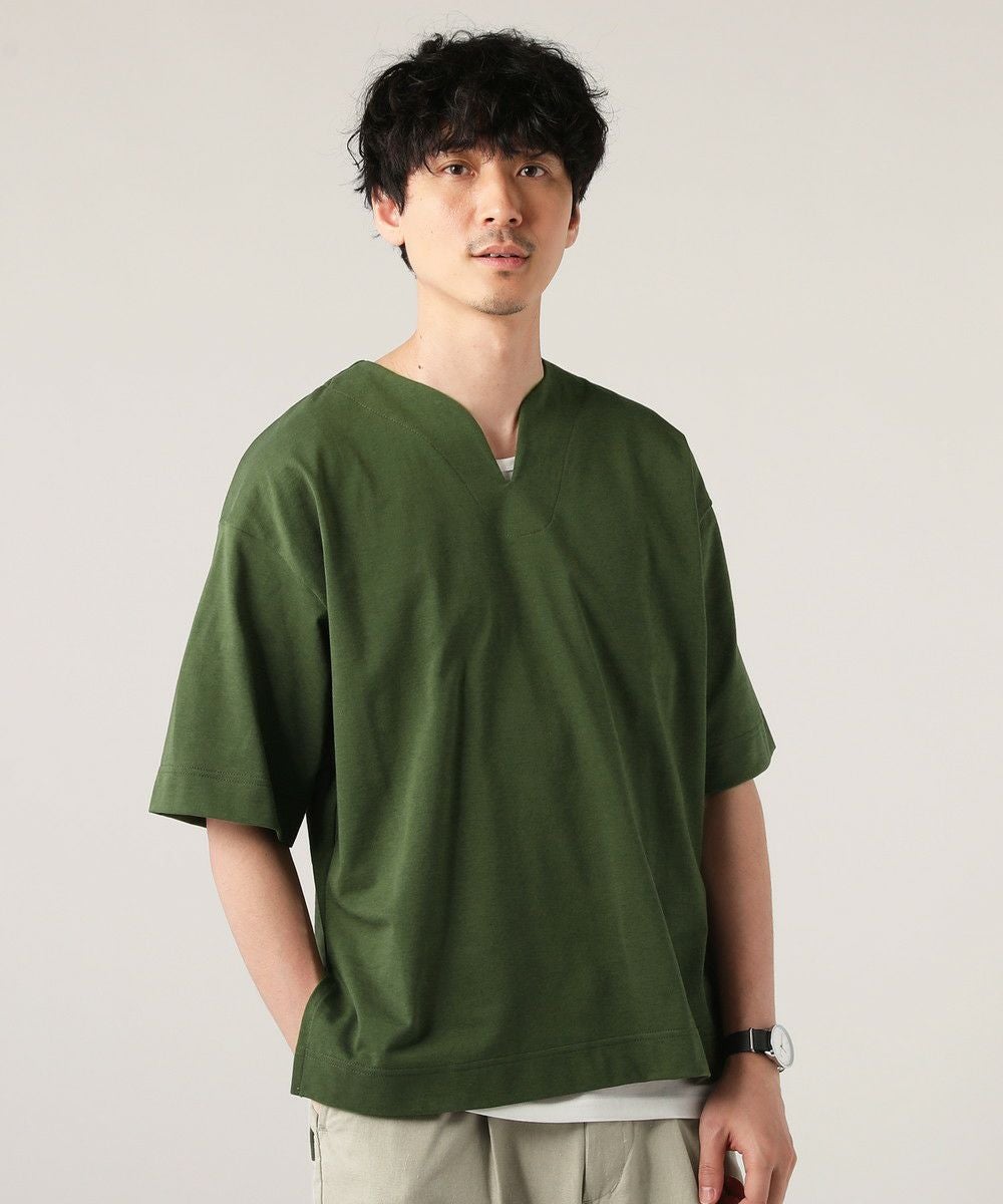 日本製VORTEX 8オンス(MVS天竺) キーネック ハーフスリーブTシャツ