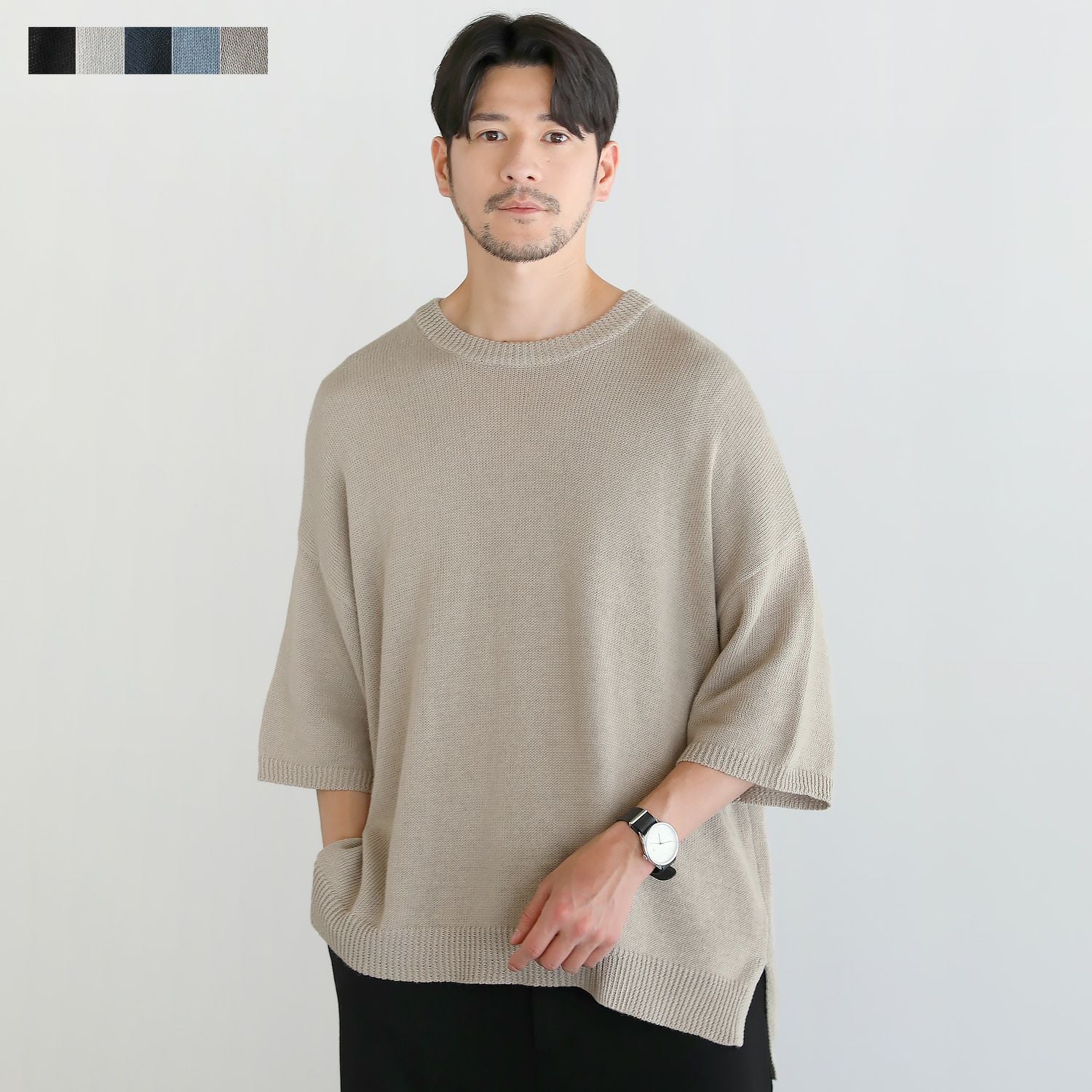 綿麻半袖クルーニット | 【公式】SPU スプ公式通販｜メンズセレクト