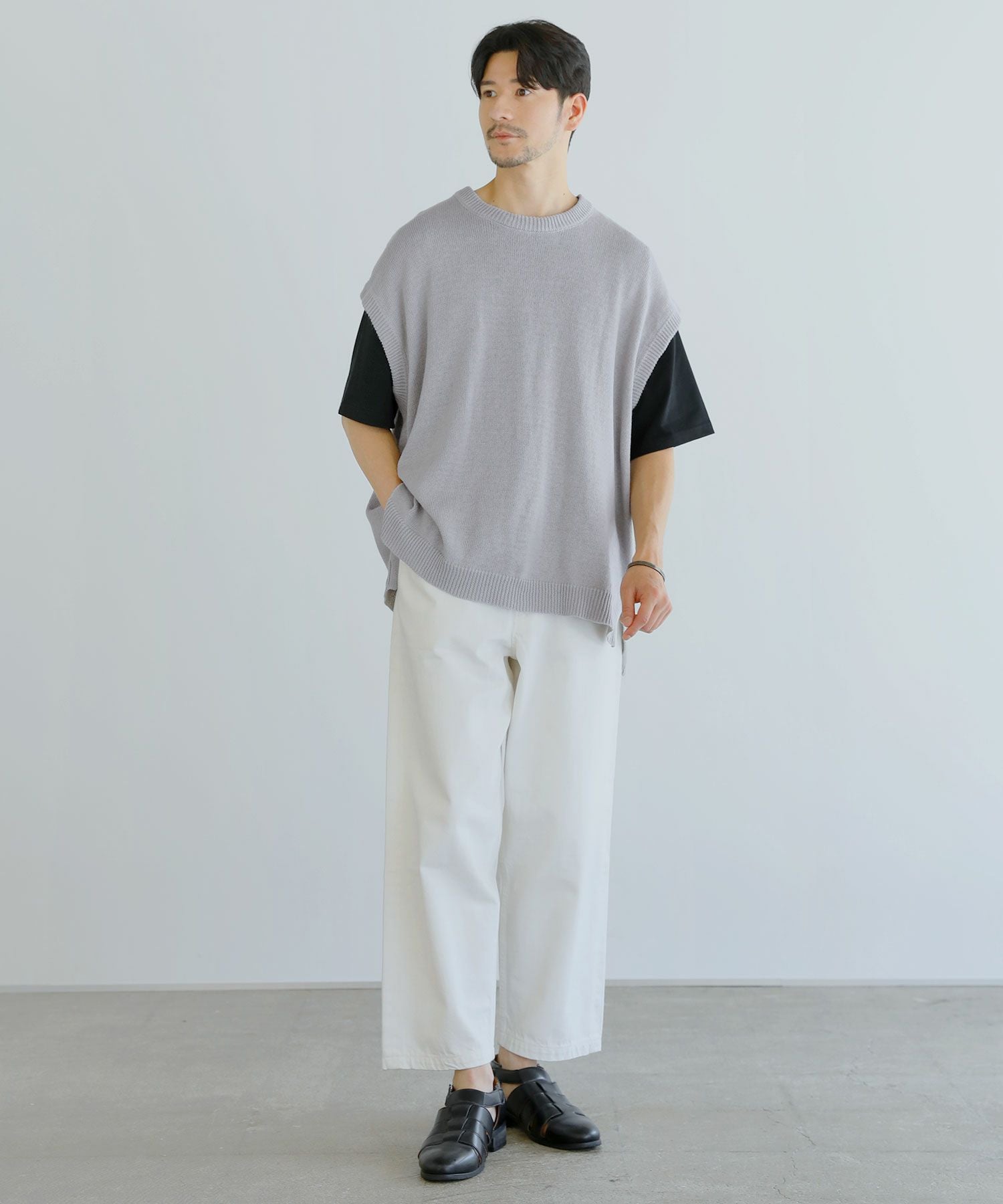 綿麻ニットベスト | 【公式】SPU スプ公式通販｜メンズセレクトショップ