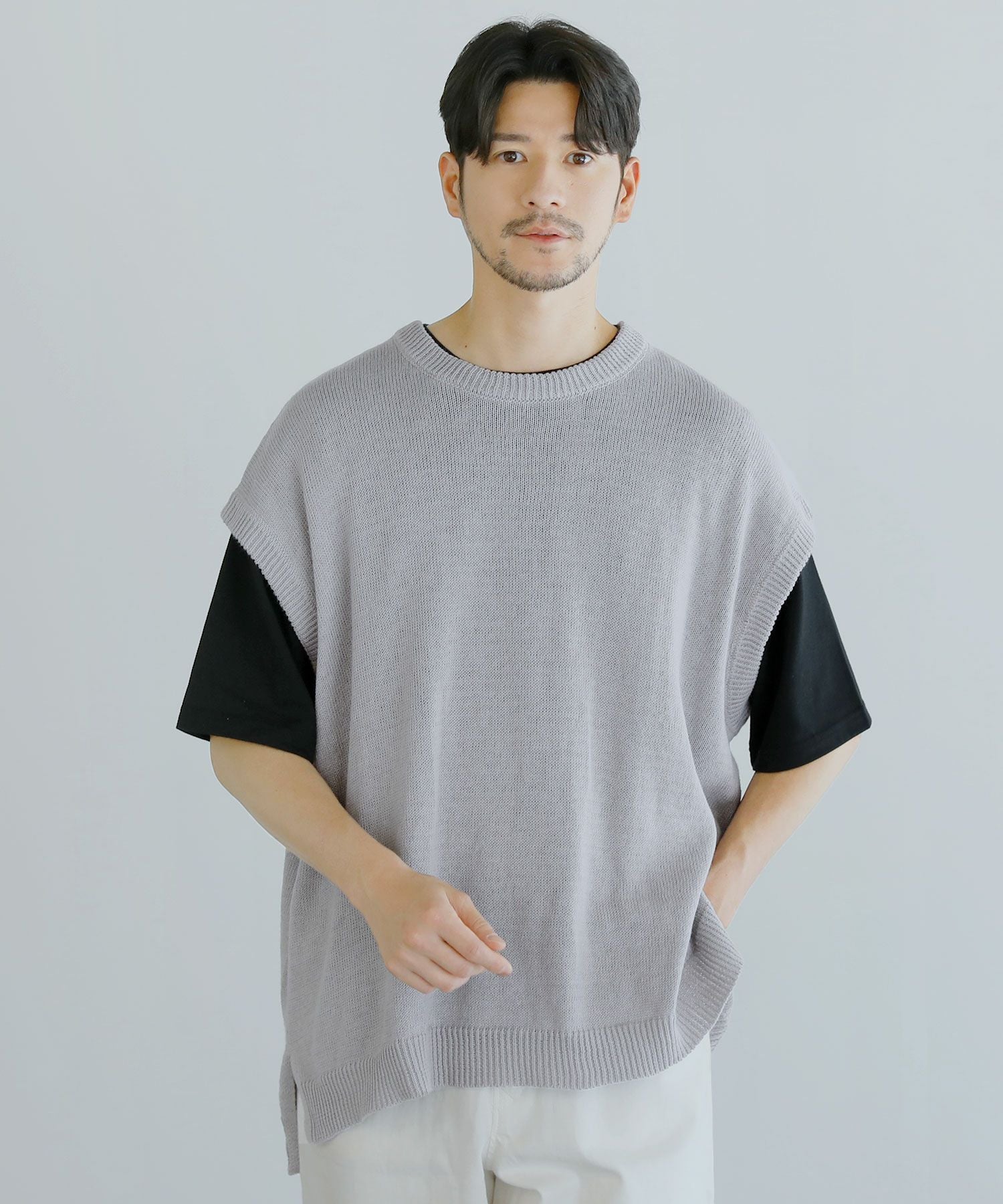 綿麻ニットベスト | 【公式】SPU スプ公式通販｜メンズセレクトショップ