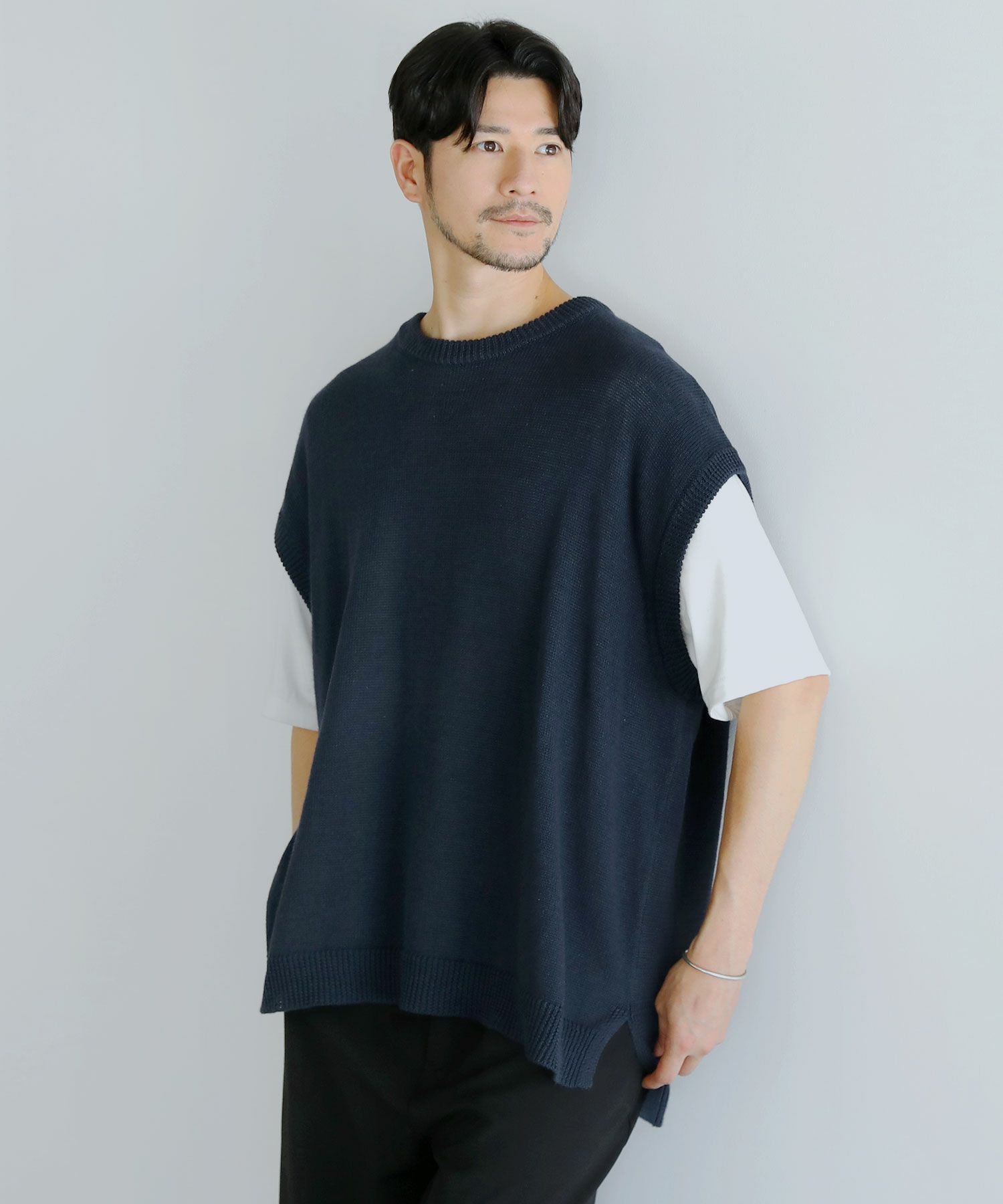 綿麻ニットベスト | 【公式】SPU スプ公式通販｜メンズセレクトショップ