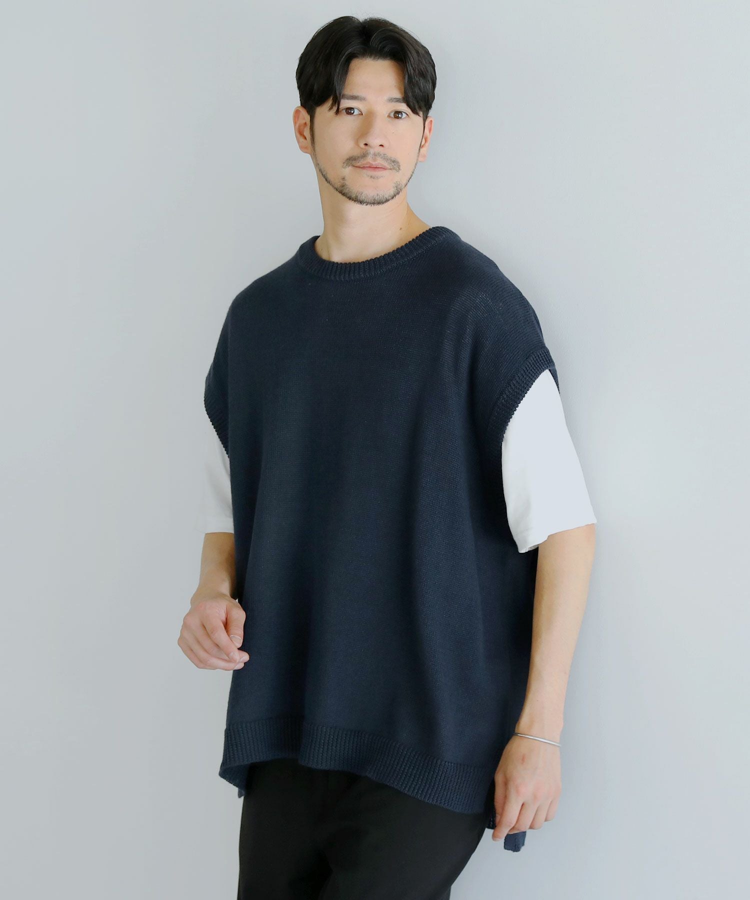 綿麻ニットベスト | 【公式】SPU スプ公式通販｜メンズセレクトショップ